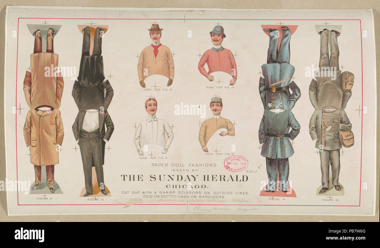 . Anglais : Titre : poupée en papier fashions description physique : 1 print. Notes : nom associé sur carte catalogue topographique : Chicago Herald. ; ce dossier contient des données non vérifiées du catalogue topographique PGA carte. 1167 poupée en papier fashions RCAC2003670689 Banque D'Images