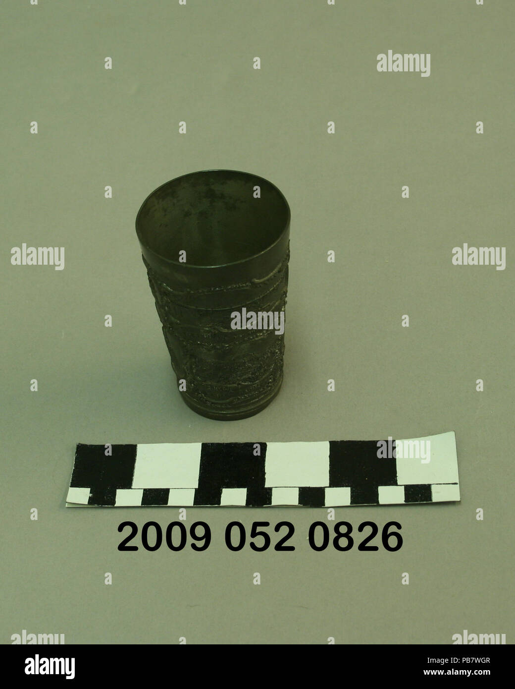 1020 Metal Tumbler avec des images de la gare Union, à l'Hôtel de Ville, le Roi Louis, Eads Bridge, exposée chez Shaw's Garden et Shakespeare's Monument Banque D'Images