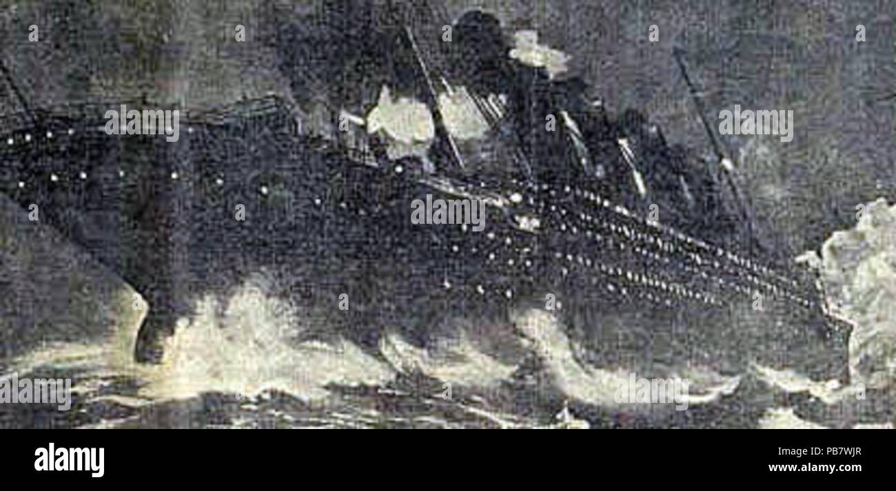 Naufrage du Titanic 1751 New York Herald Banque D'Images