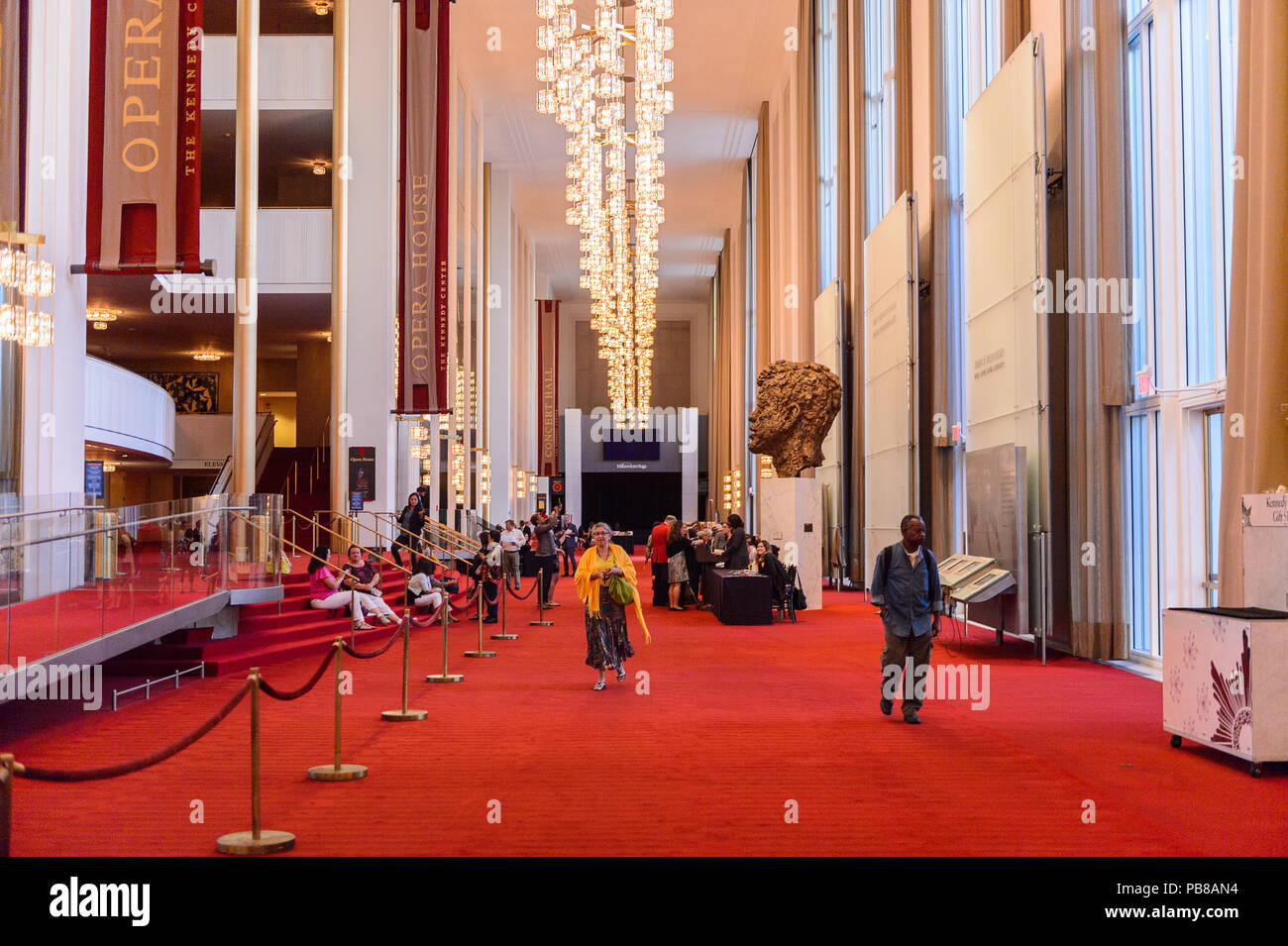 WASHINGTON, Etats-Unis - Sep 24, 2015 : Intérieur du John F. Kennedy Center for the Performing Arts Le Centre produit et présente du théâtre, de la danse, de balle Banque D'Images