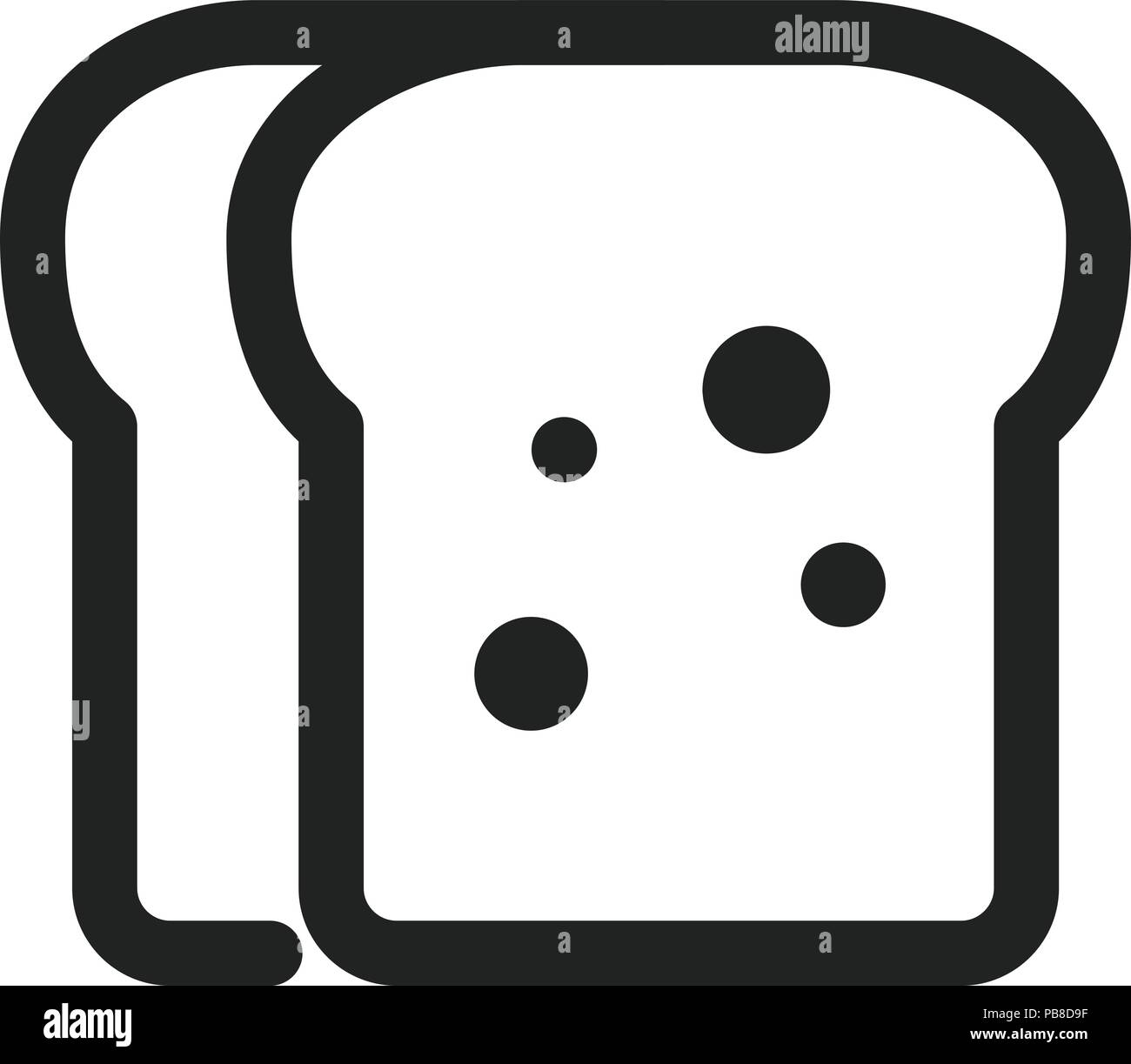 L'icône de la ligne du pain. Vector EPS 10 Illustration de Vecteur