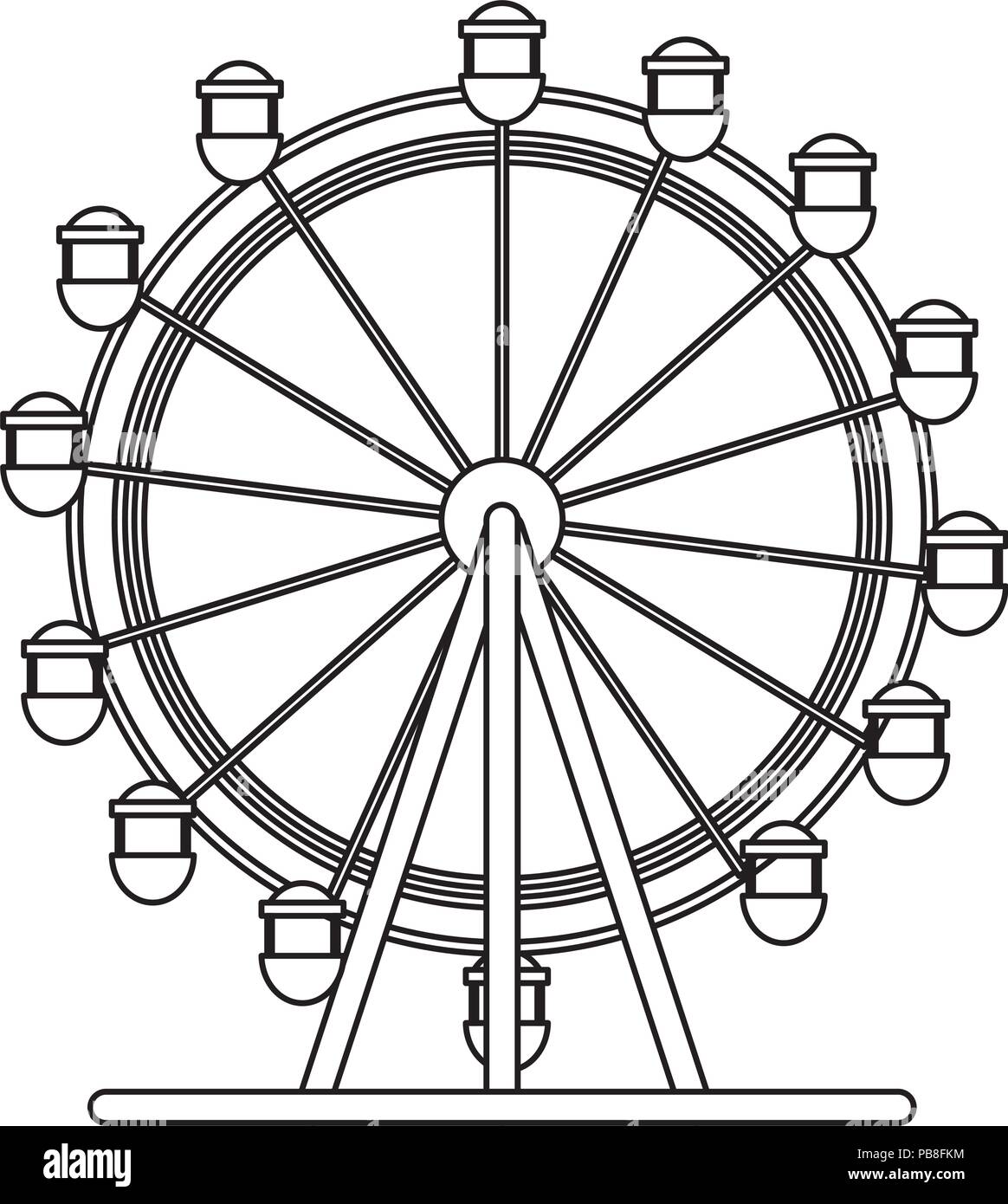 Grande roue icône sur fond blanc, vector illustration Image Vectorielle ...