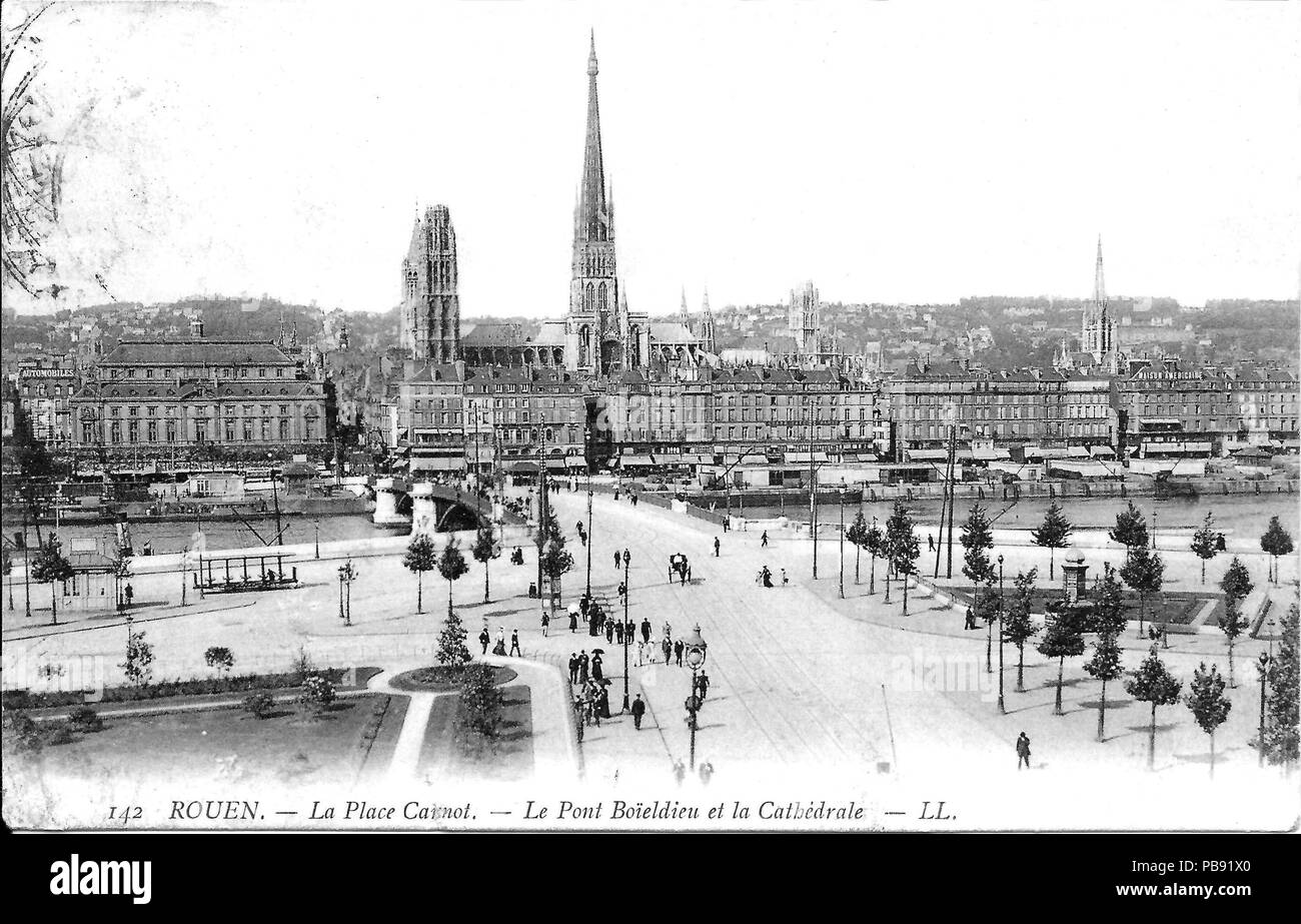 1272 Rouen Place Carnot ancienne Banque D'Images