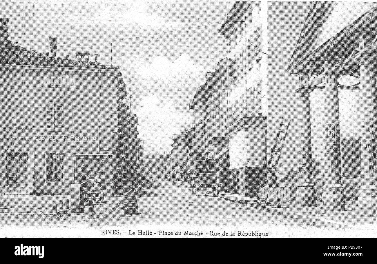 1263 RIVES-CP-Rue de la république-3 Banque D'Images