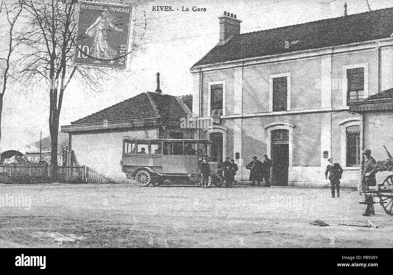 1263 Rives-La gare-CP05-2 Banque D'Images