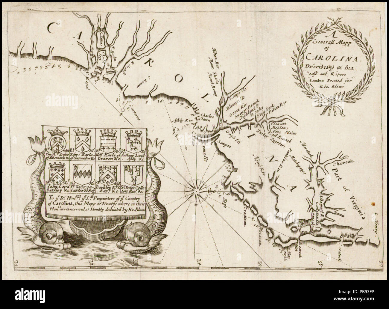 1260 Richard Blome, Carolina Banque D'Images