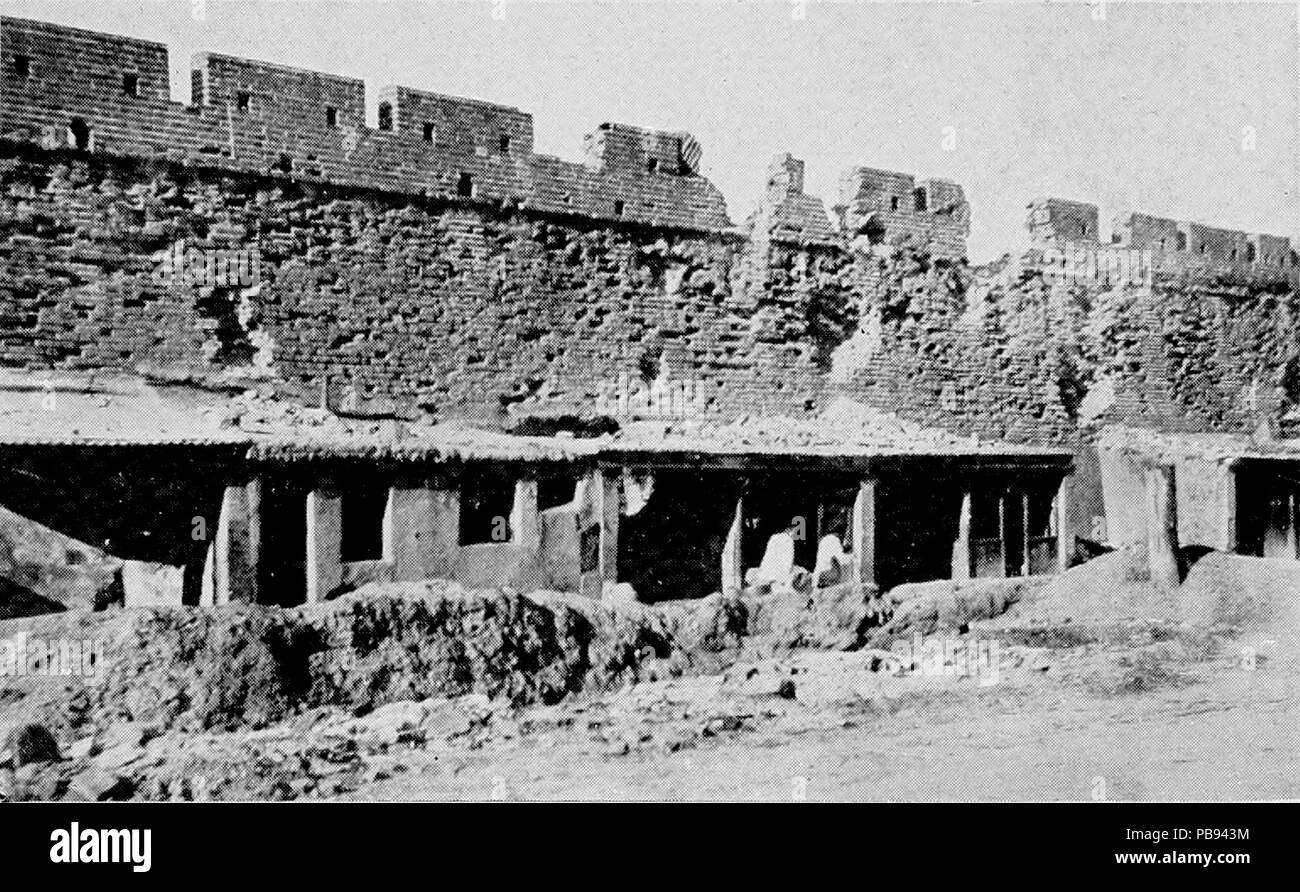 1830 Après le bombardement de Tientsin de mur Banque D'Images
