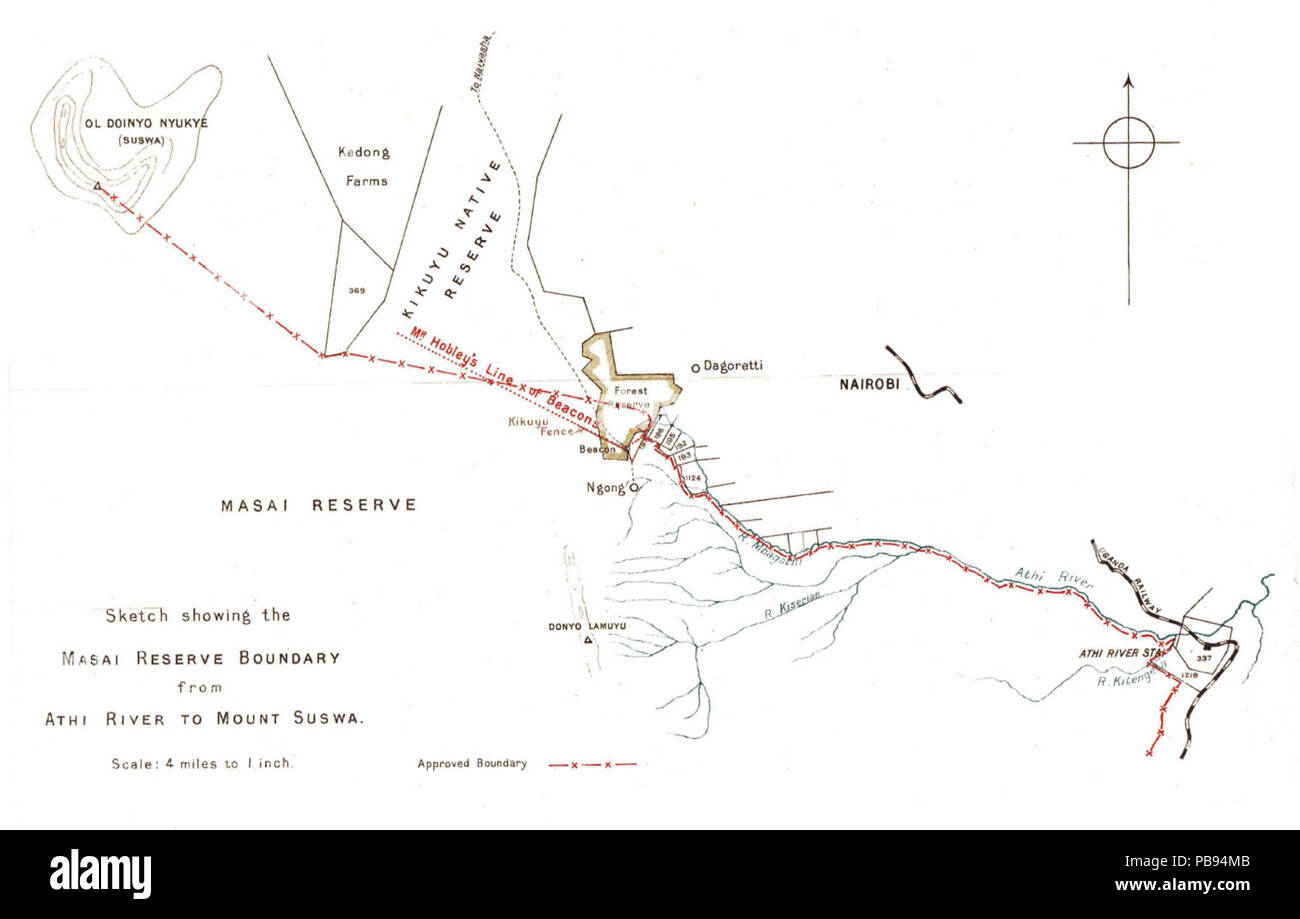 1004 Limites de la réserve de Masai2 Banque D'Images