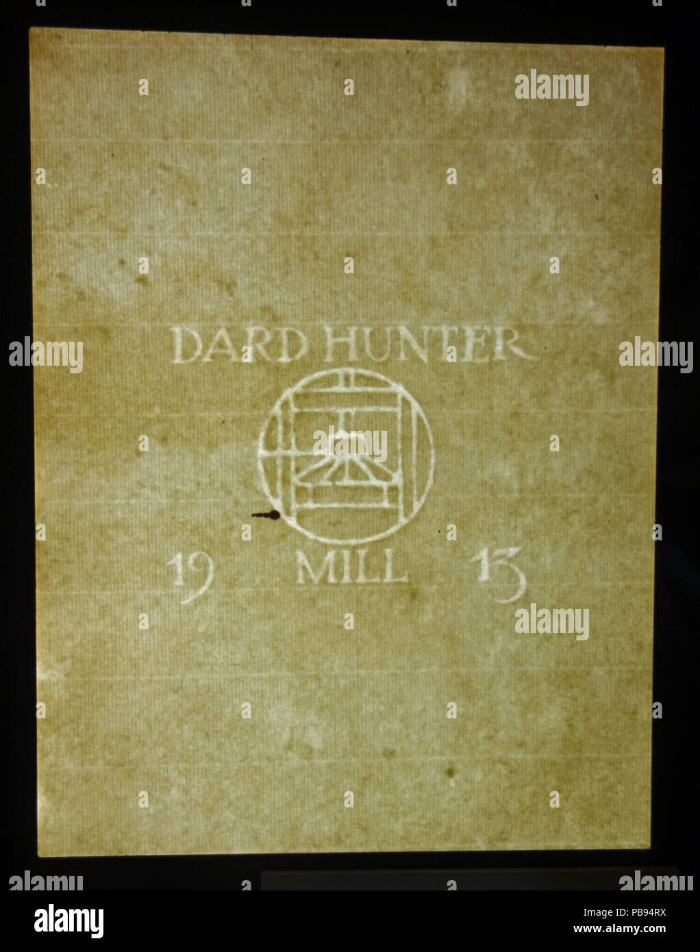 1837 - Filigrane Dard Hunter pièce - Robert C. Williams DSC00576 - Musée du Papier Banque D'Images