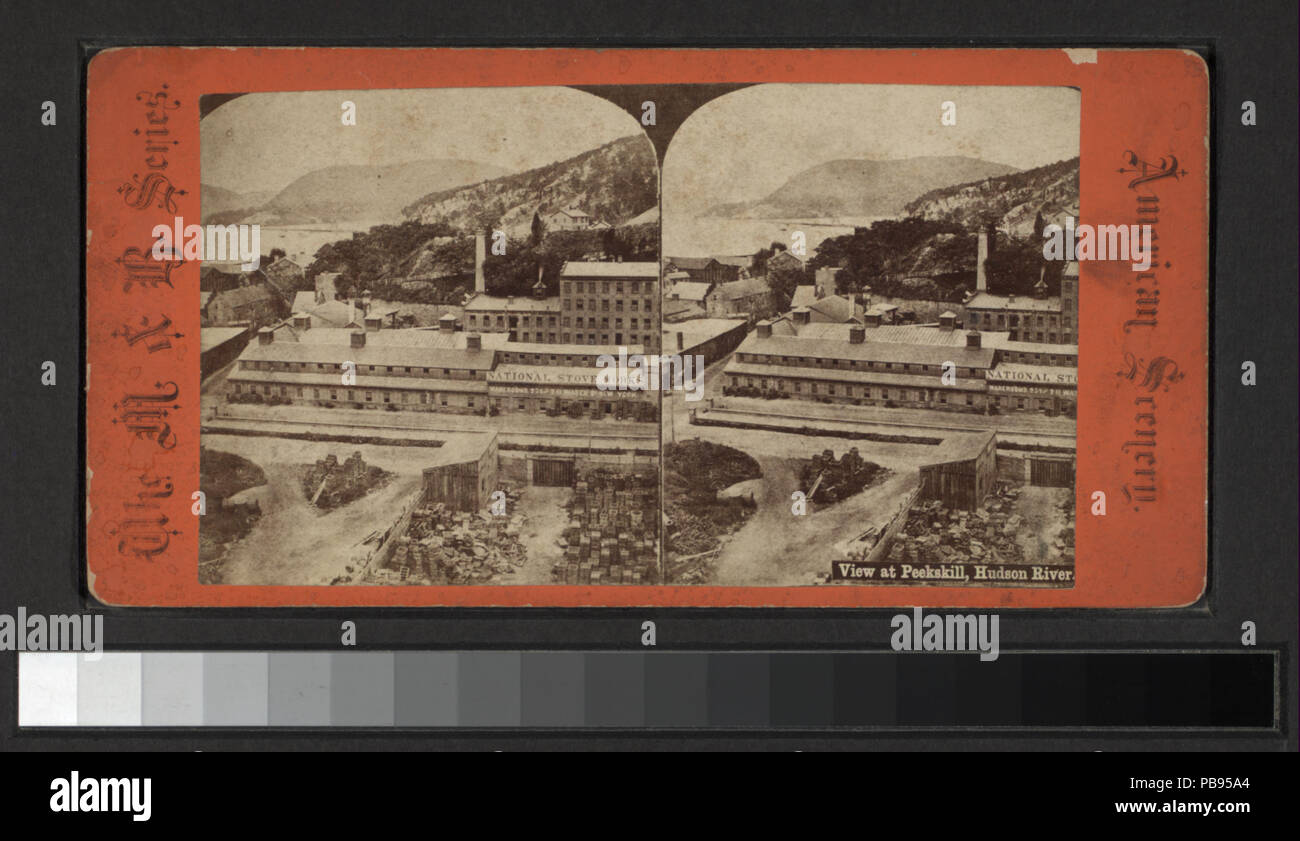 Vue 1806 à Peekskill, Hudson River (NYPL b12535563-G91F098 027F) Banque D'Images Vue 1806 à Peekskill, Hudson River (NYPL b12535563-G91F098 027F) Banque D'Images