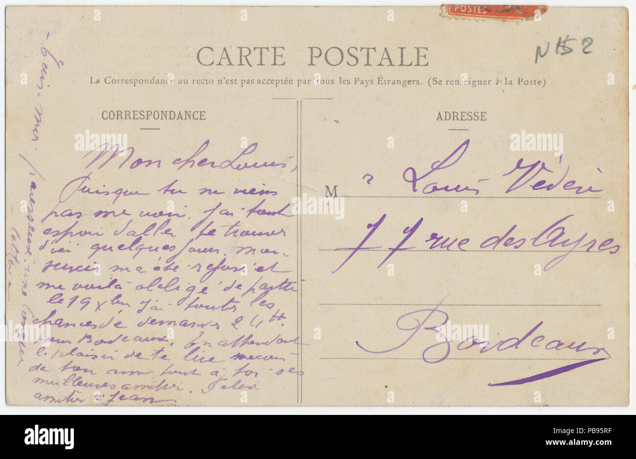 1827 Carte postale Védère set - 6b Banque D'Images