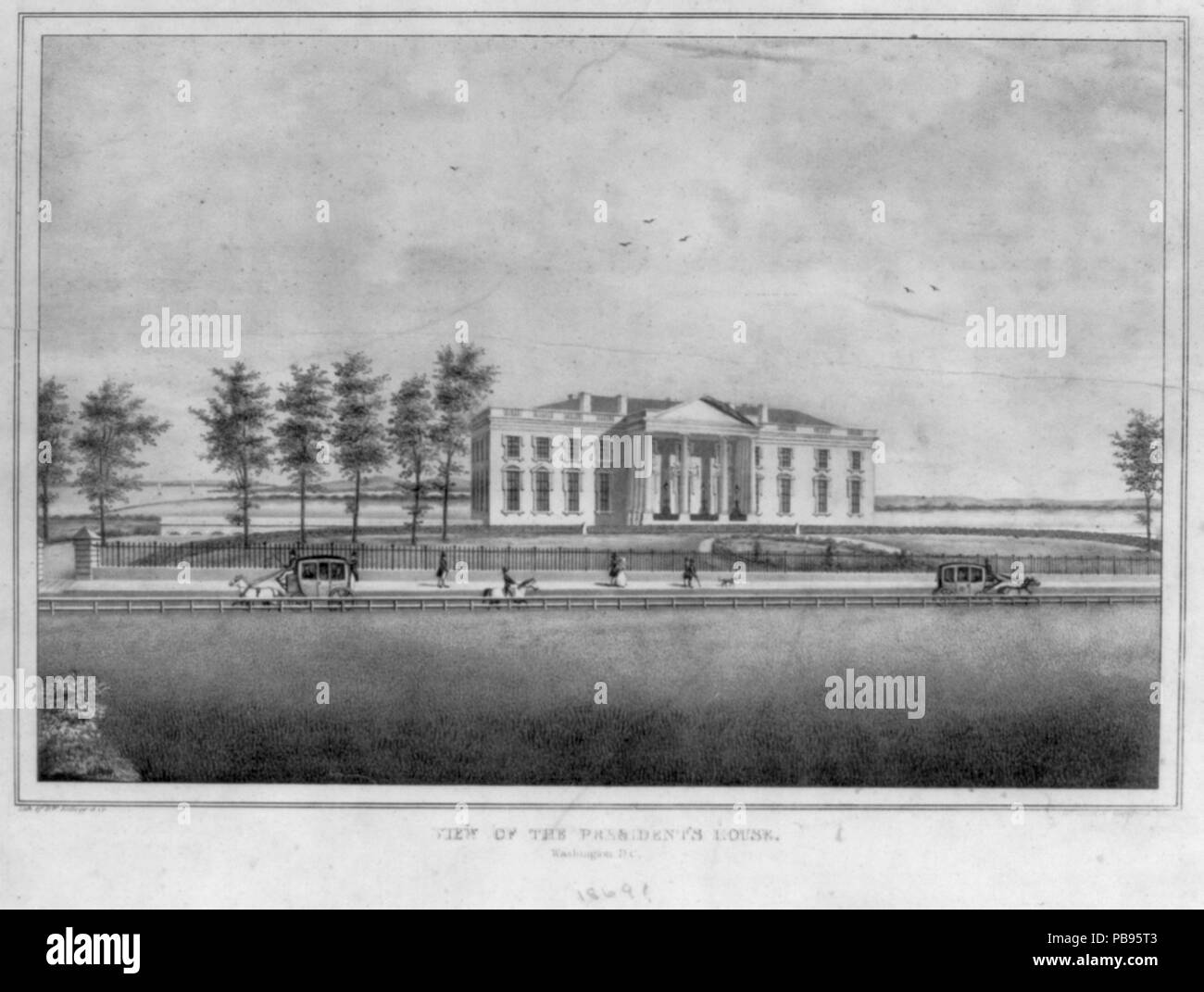 1816 Vue de la maison du président. Washington, D.C. RCAC2003656450 Banque D'Images 1816 Vue de la maison du président. Washington, D.C. RCAC2003656450 Banque D'Images