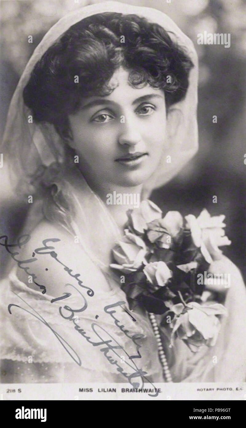 Publié par Rotary Photographic Co Ltd, vintage print, carte postale bromure 1900s 921 Lilian Braithwaite 1900s Banque D'Images