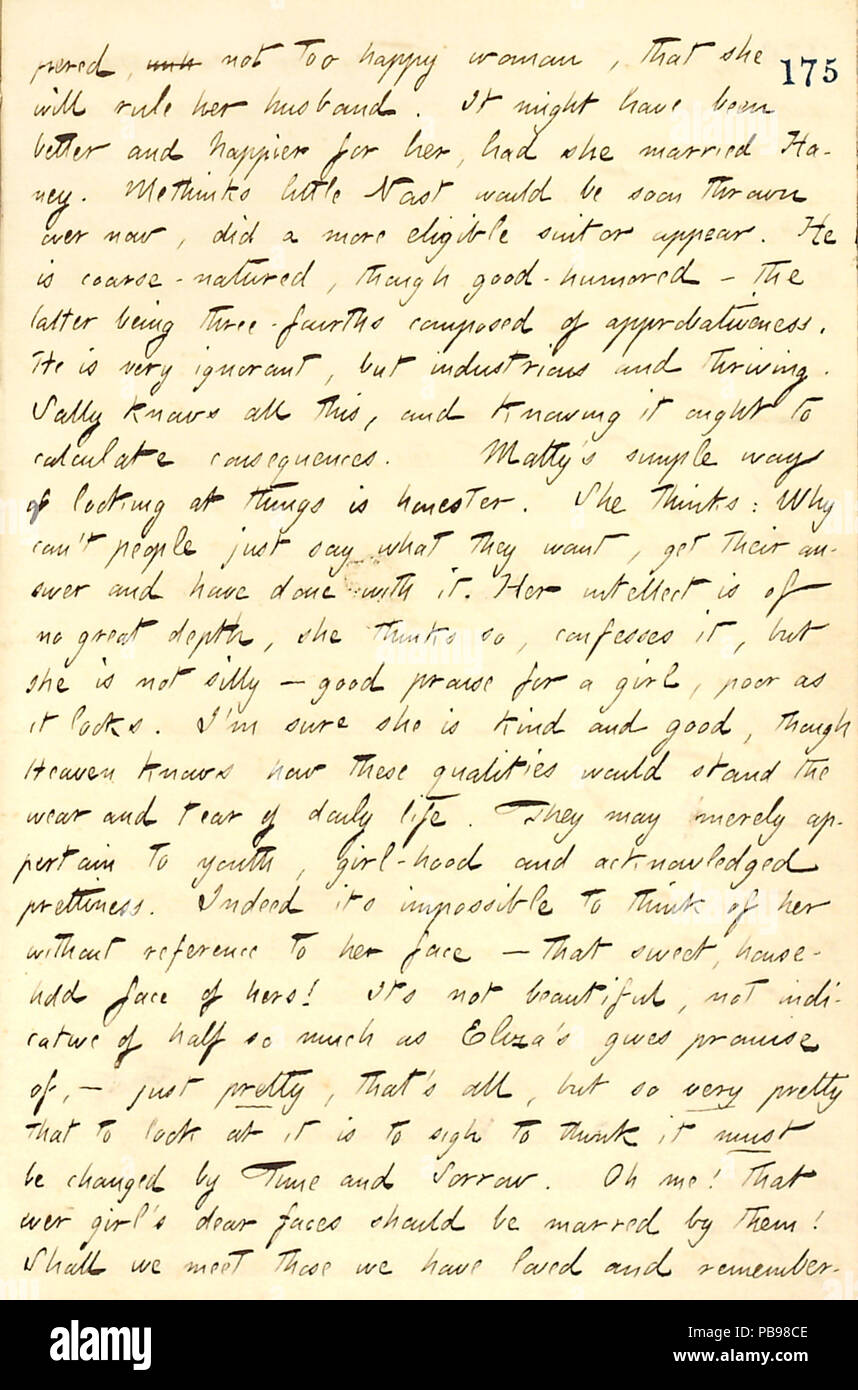 1722 Thomas Butler Gunn Diaries- Volume 11, page 184, Décembre 20, 1859 Banque D'Images
