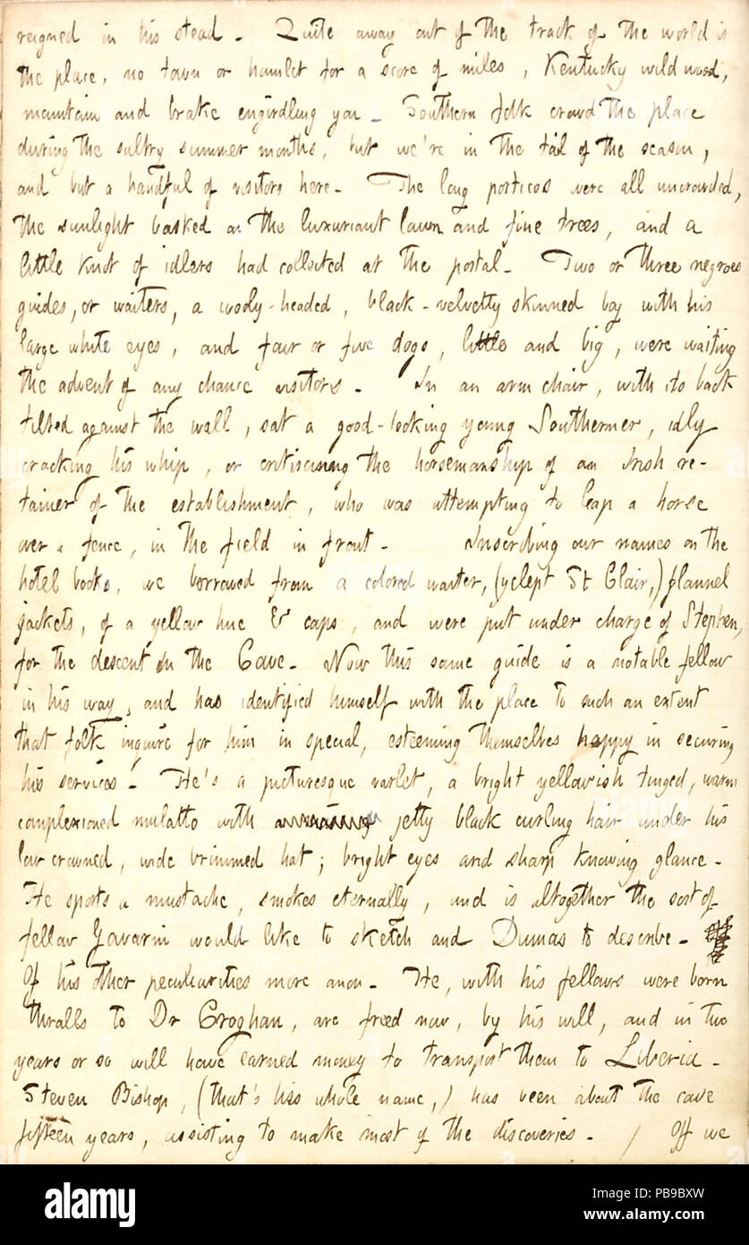 1736 Thomas Butler Gunn Diaries- Volume 6, page 130, le 30 septembre 1853 Banque D'Images