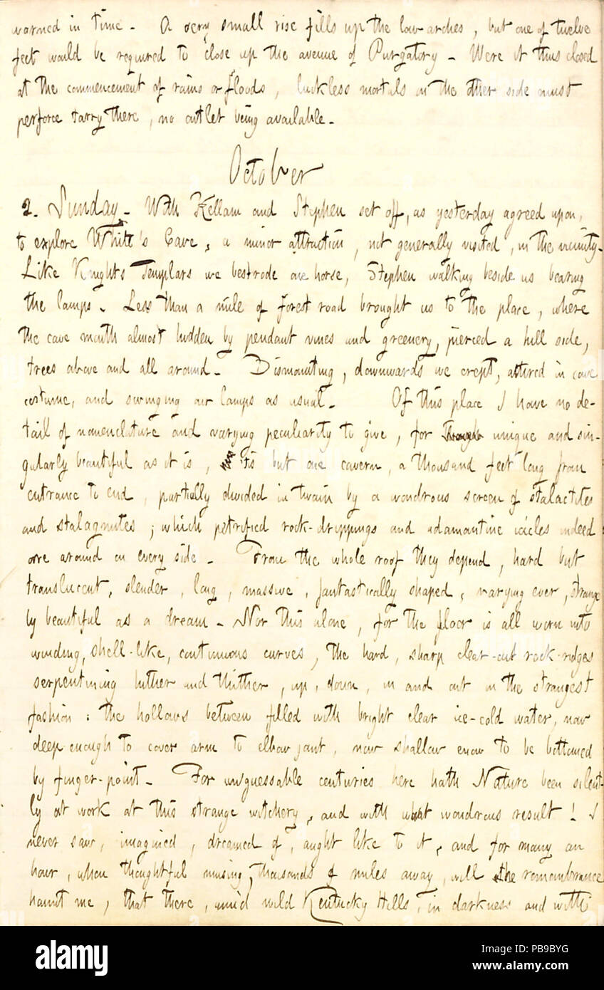1736 Thomas Butler Gunn Diaries- Volume 6, page 145, 1 et 2 octobre, 1853 Banque D'Images
