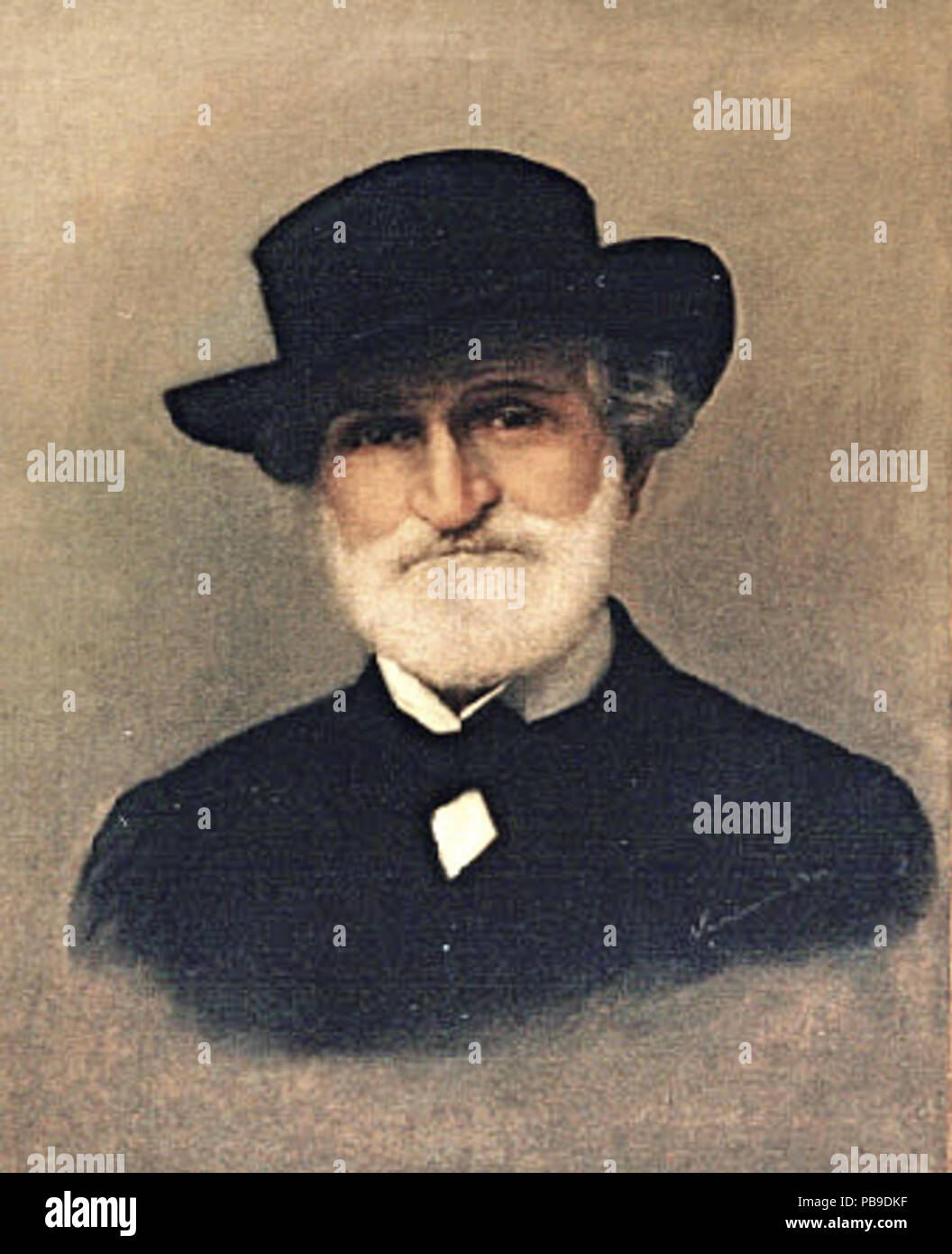 1216 Portrait de Giuseppe Verdi par Bice Lombardini Banque D'Images