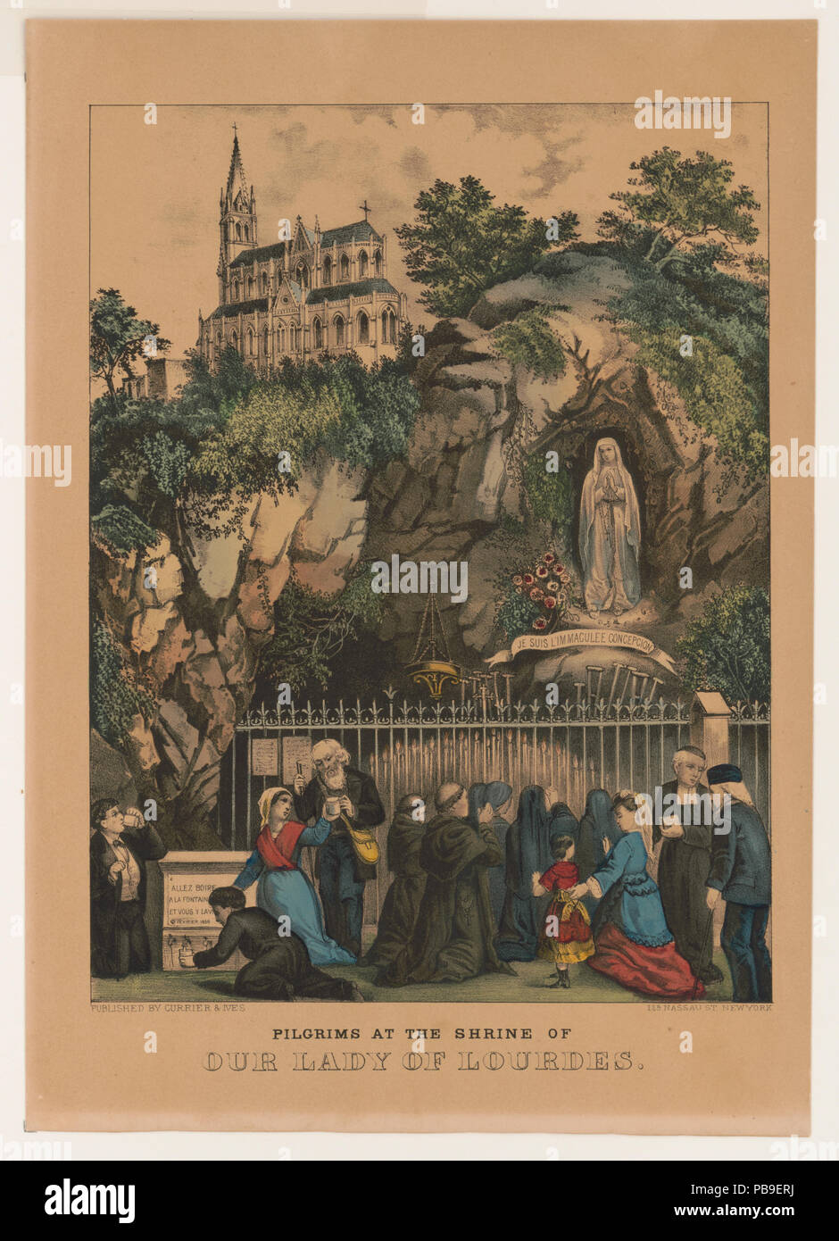 1197 Pèlerins au sanctuaire de Notre Dame de Lourdes RCAC2001700586 Banque D'Images