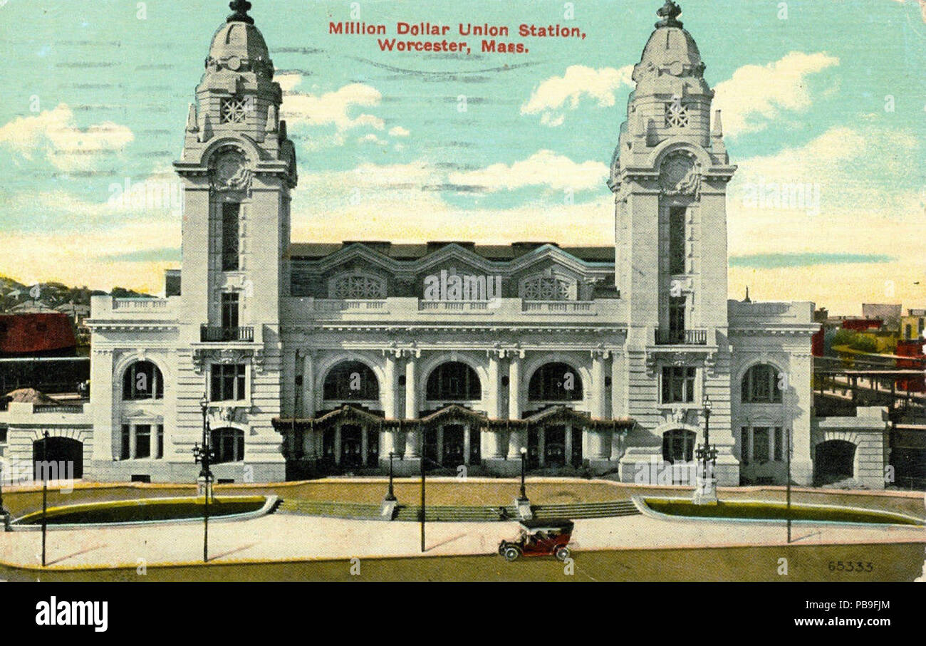 1046 Million Dollar Union Station carte postale 1914 Banque D'Images