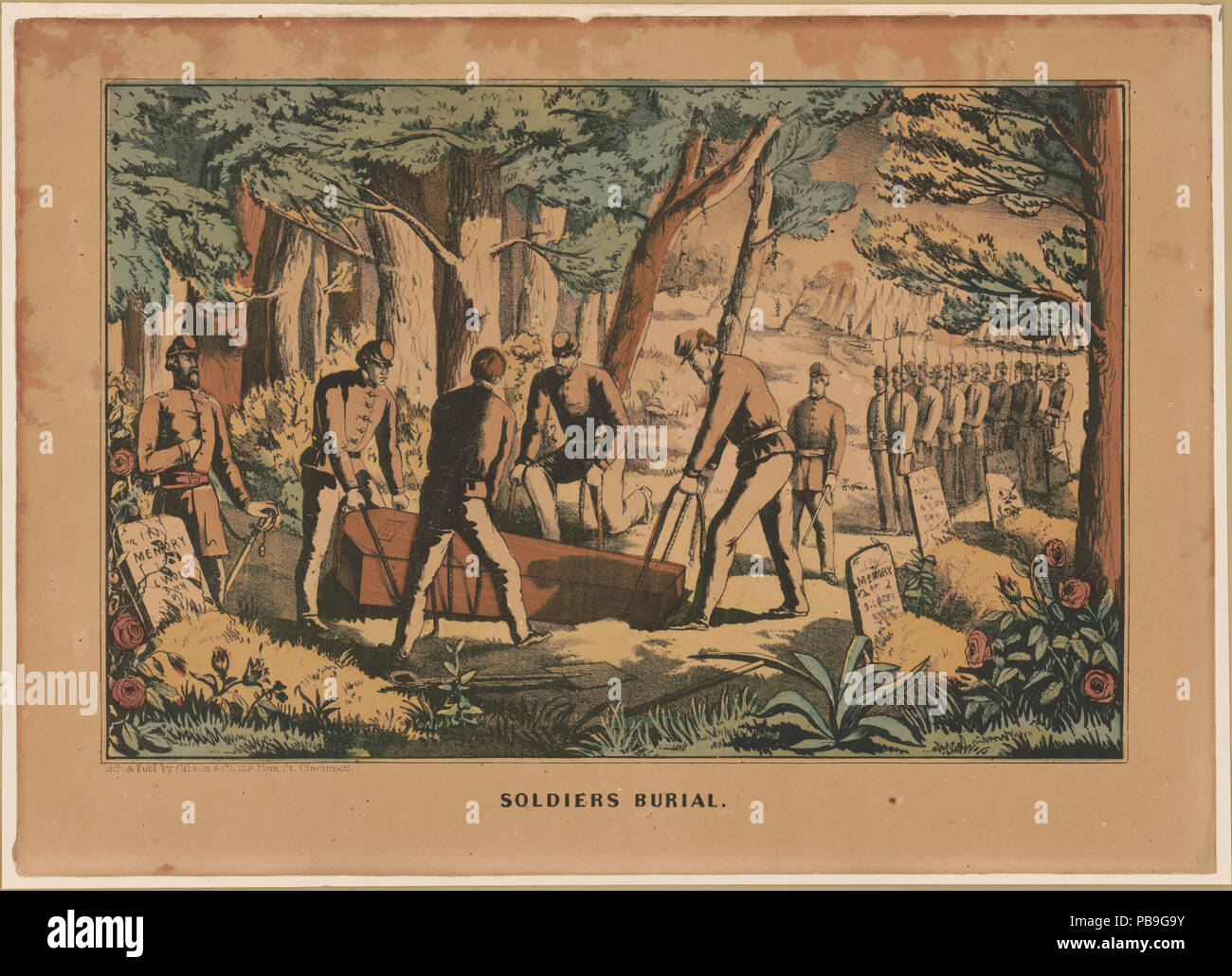 L'inhumation des soldats 1549 RCAC2003655688 Banque D'Images