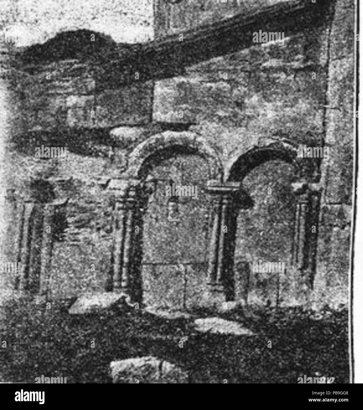 1748 Tigva l'église. Détails de la façade sud. Uvarova 1894 Banque D'Images