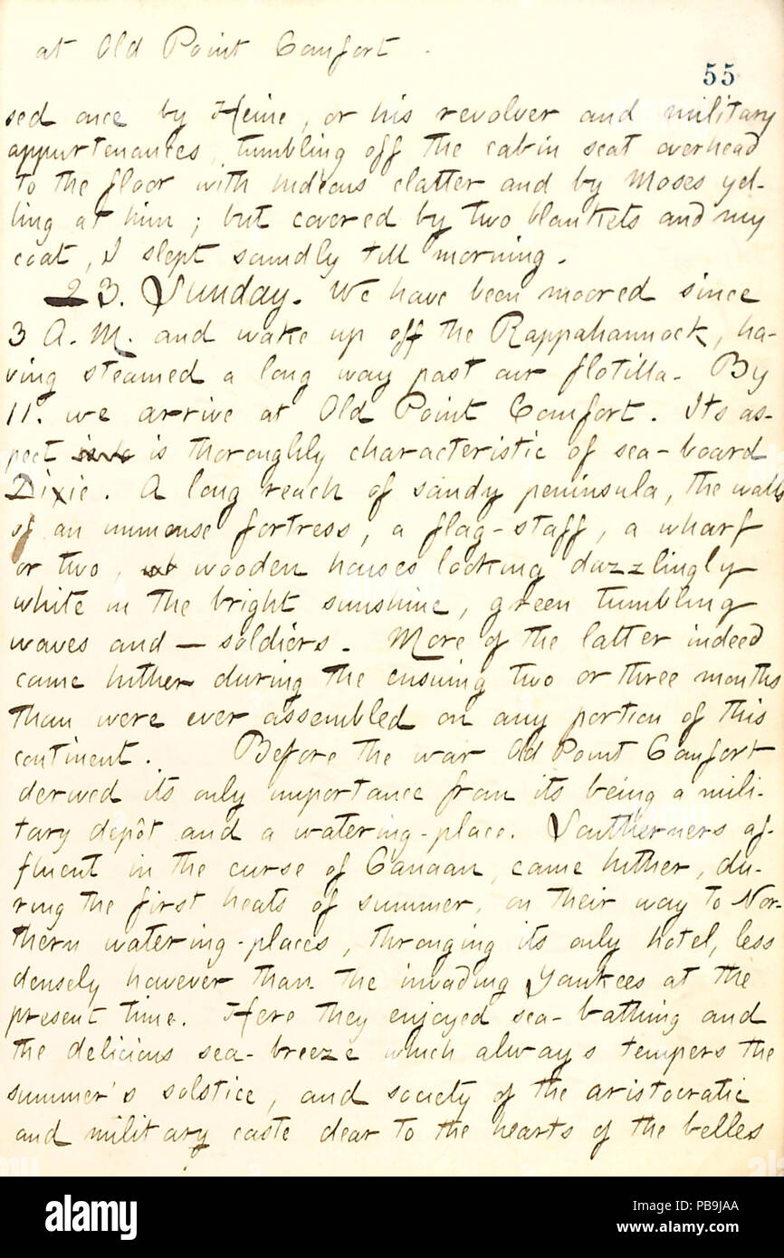 1730 Thomas Butler Gunn Diaries- Volume 19, page 69, Mars 22, 1862 Banque D'Images