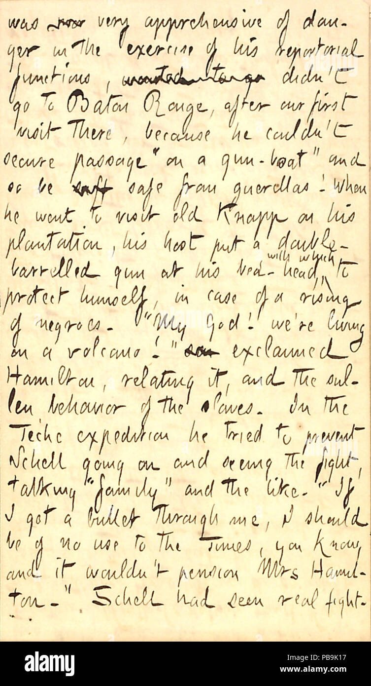 1733 Thomas Butler Gunn Diaries- Volume 22, page 108, 4 mars 1863 Banque D'Images