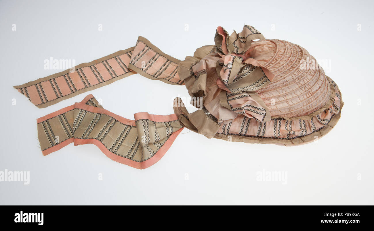 1867 Rose de la femme Bonnet Accordéon Banque D'Images