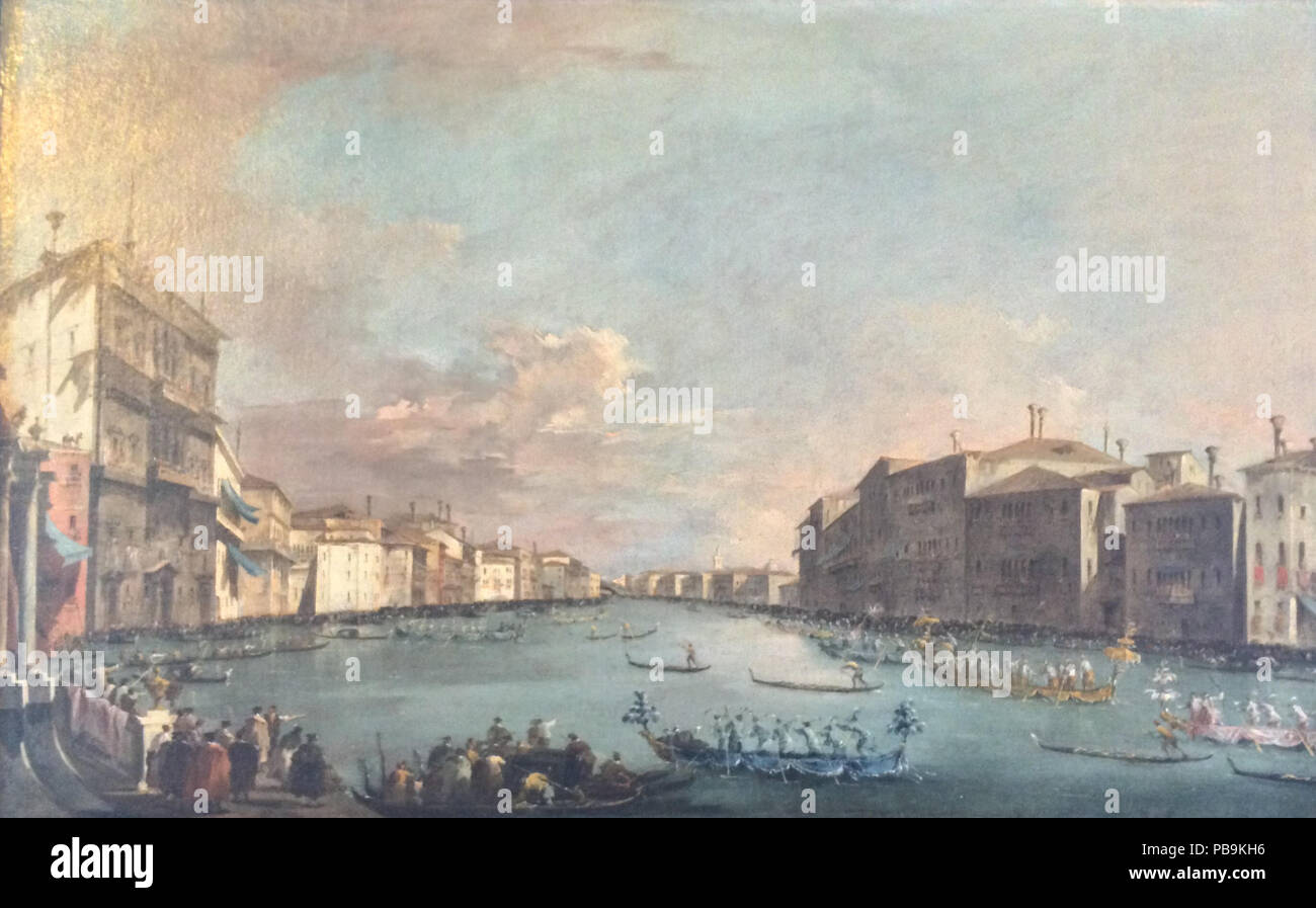 1189 Photographie de Guardi's Regatta à Venise à la Frick Art Reference Library Banque D'Images