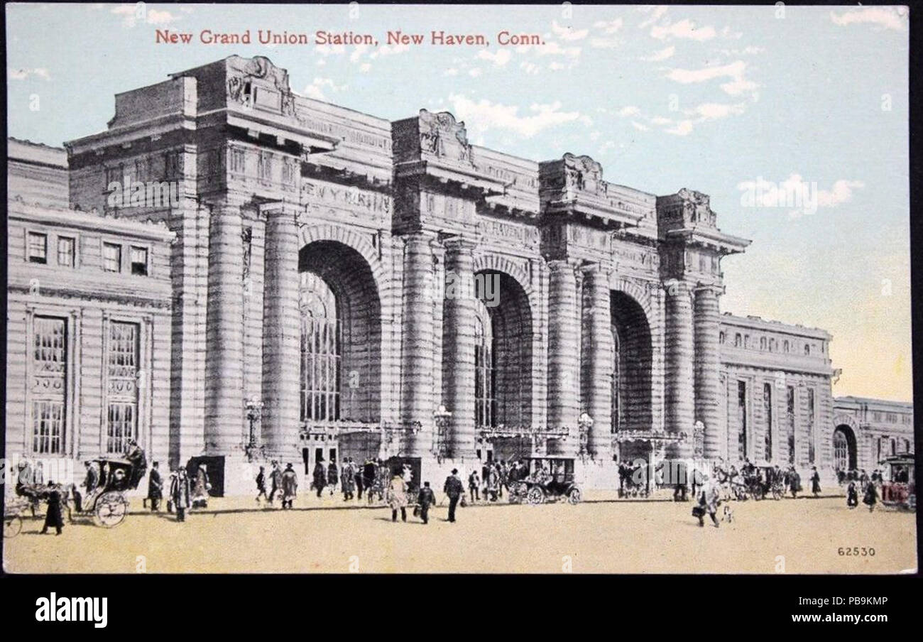 1094 New Haven non construites de la gare Union carte postale design Banque D'Images