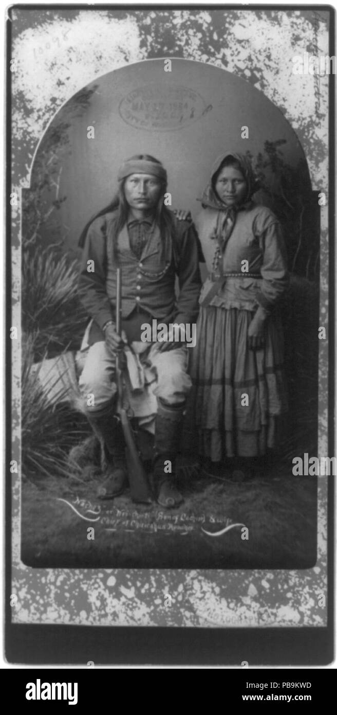. 'Naches' ou 'wei-chi-ti', chef Apache chiricahua, fils de Cochise. vers 1884 1079 Naches, fils de Cochise Banque D'Images