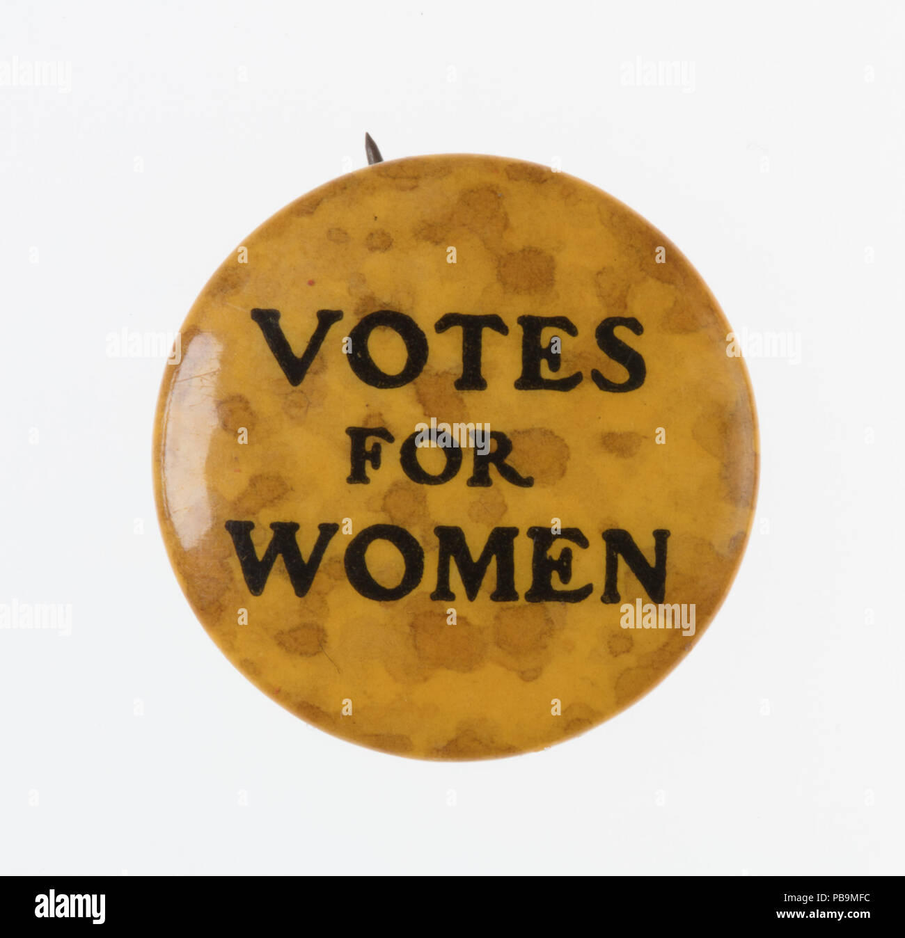 1273 rond jaune bouton de vote des femmes Banque D'Images