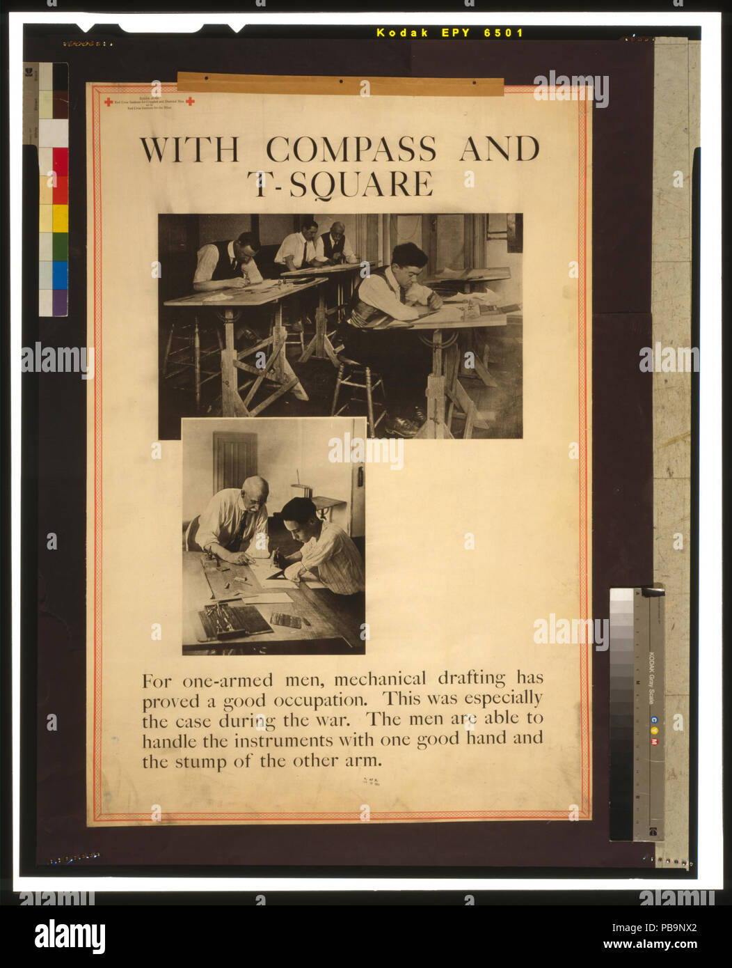 1863 avec boussole et T-square RCAC00651579 Banque D'Images