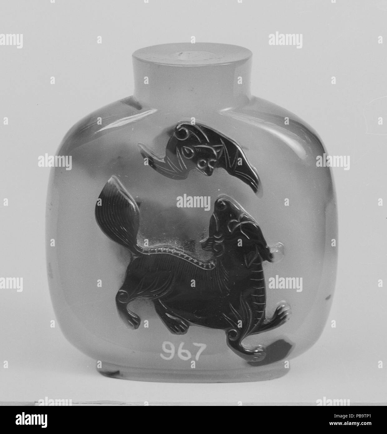 Bouteille à priser. Culture : la Chine. Dimensions : H. 2 7/8 in. (7,3 cm). Date : 18e-19e siècle. Musée : Metropolitan Museum of Art, New York, USA. Banque D'Images