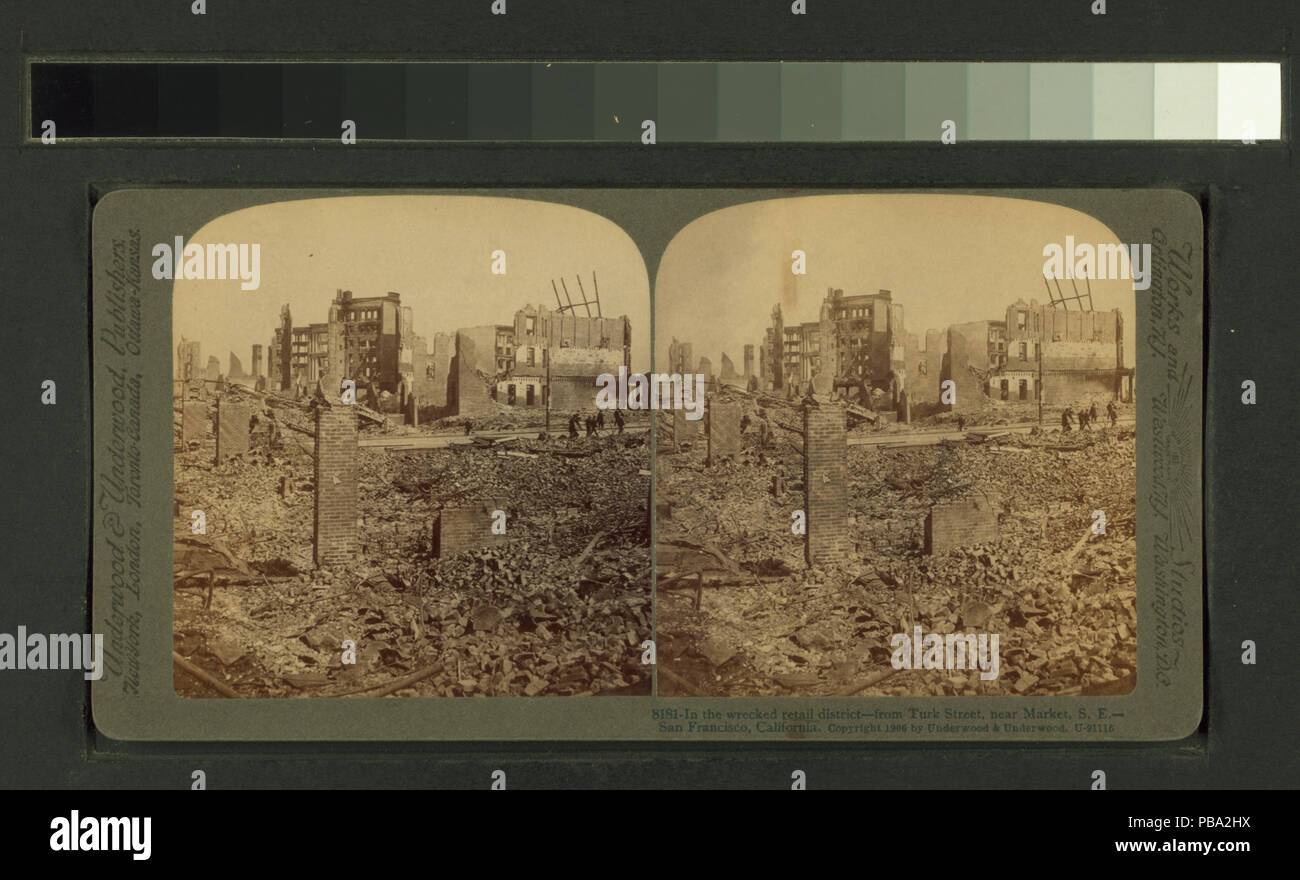 799 dans l'épave du district de détail, de Turk Street, près de marché, S.E., San Francisco, Californie (NYPL b11707337-G89F415 001F) Banque D'Images