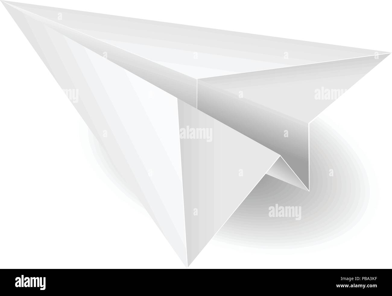 Paper Plane sur fond blanc Illustration de Vecteur