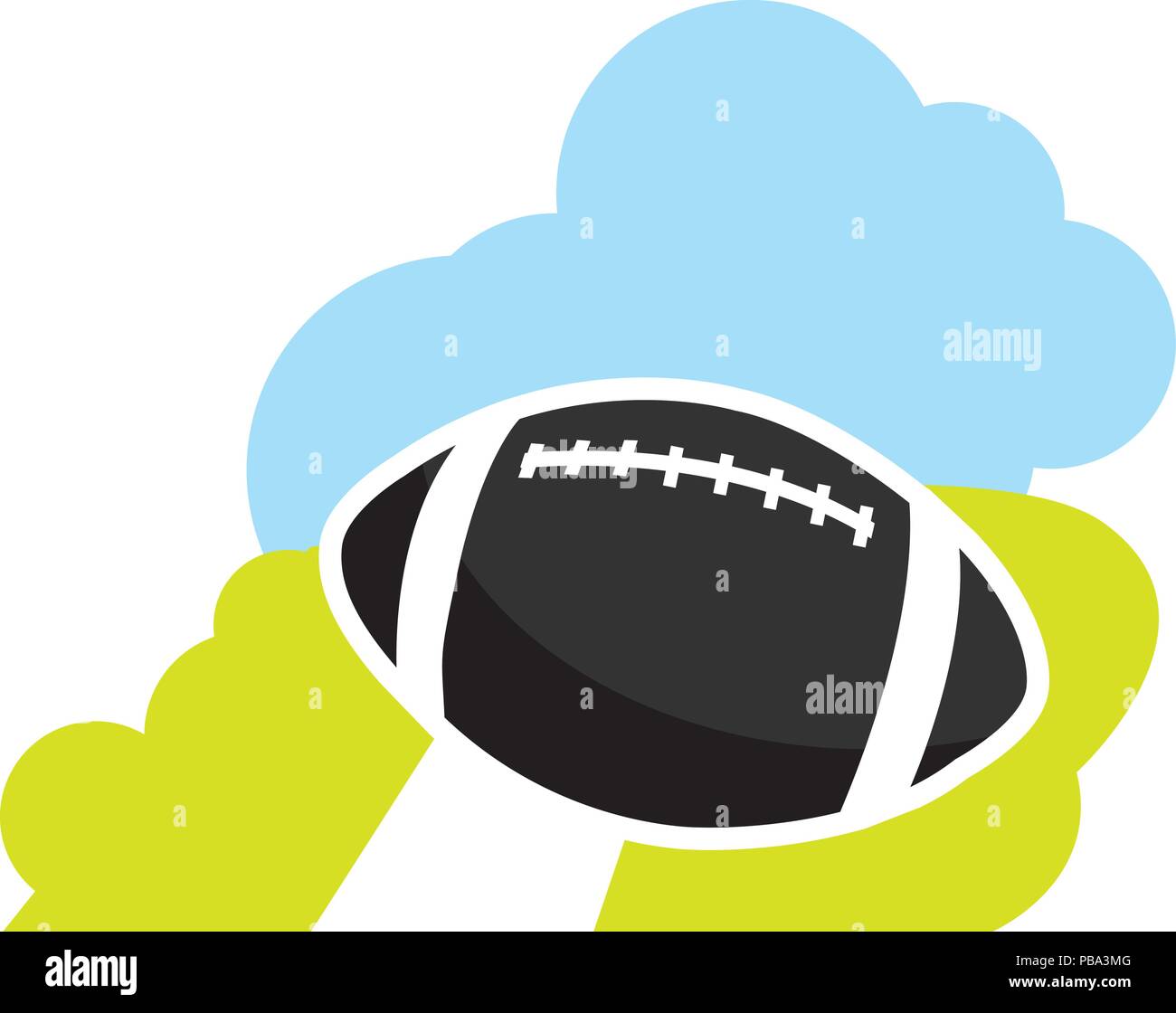 Ballon de football américain Cartoon Illustration de Vecteur