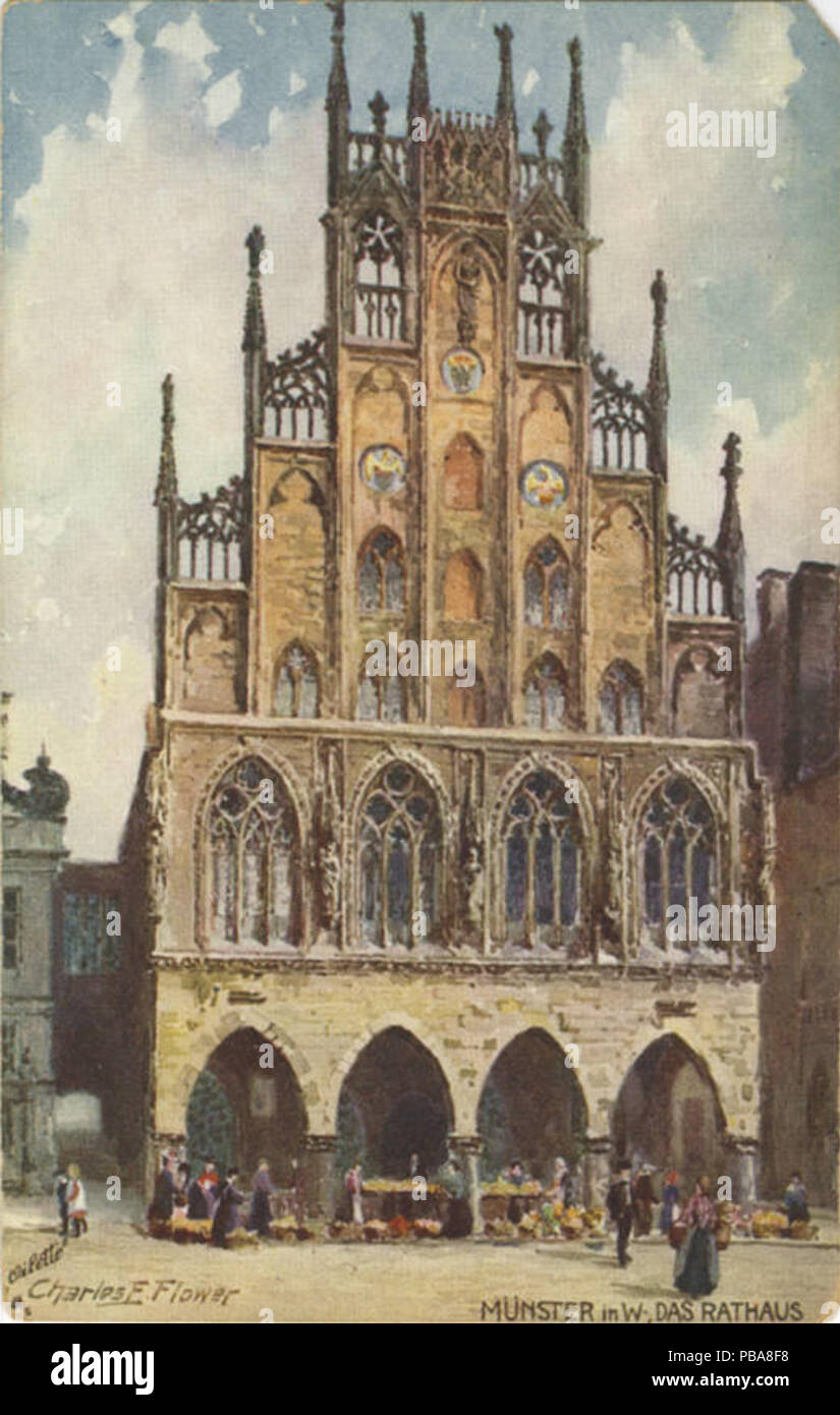 1071 Munster dans W., Das Rathaus. (195B) NEN (420718) Banque D'Images