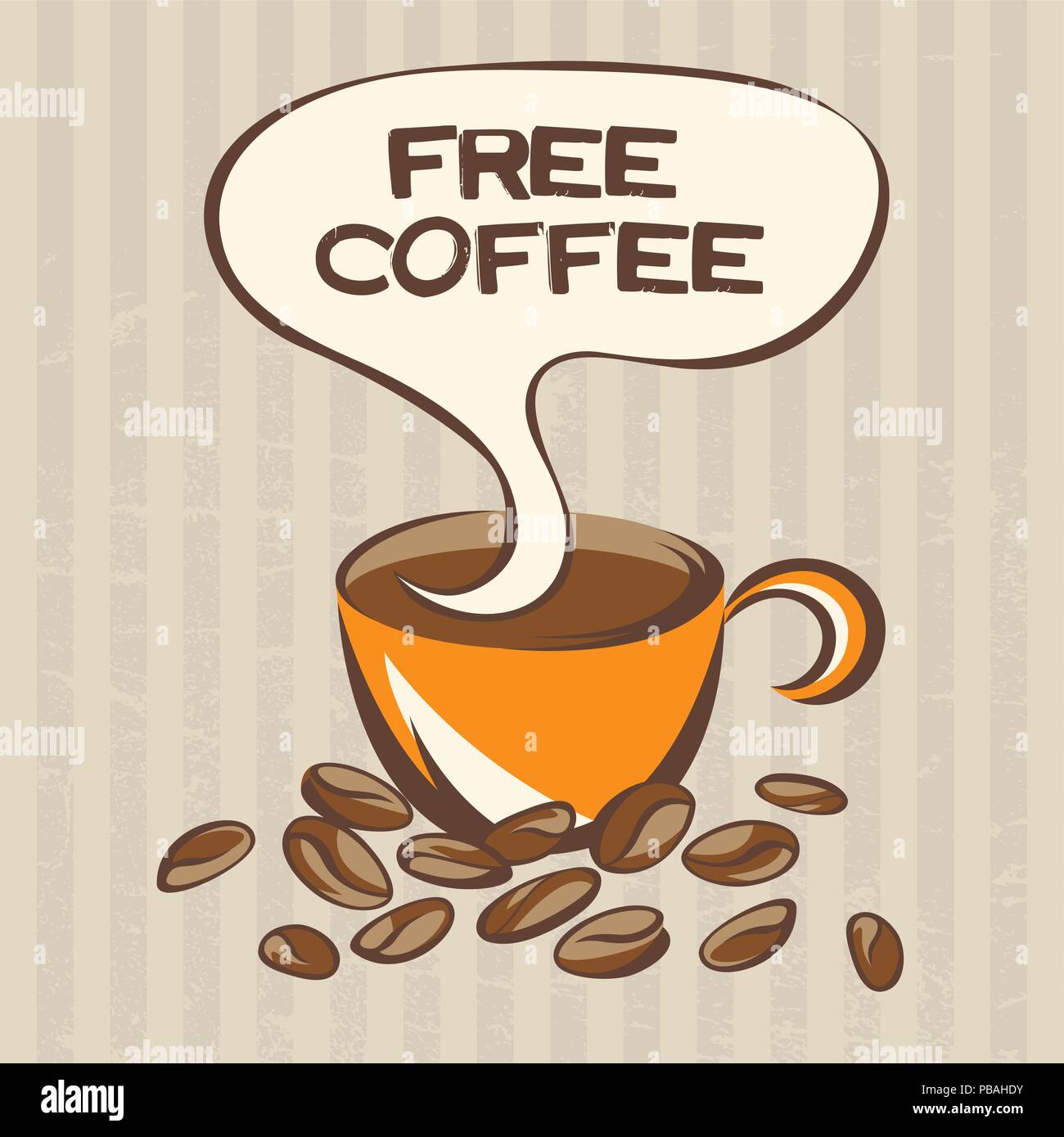 Banniere Concept Cafe Retro Affiche Publicitaire Avec Lettrage Cafe Gratuit Image Vectorielle Stock Alamy