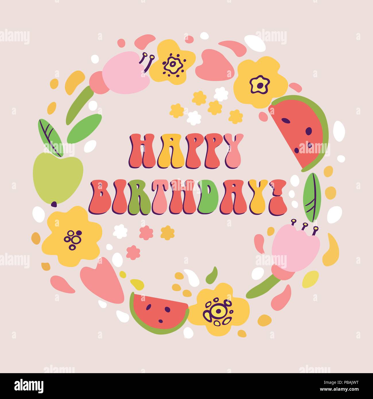 Joyeux Anniversaire Television Kawaii Wreath Card Vector Illustration En Couleurs Pastel Image Vectorielle Stock Alamy Joyeux Anniversaire Television Kawaii Wreath Card Vector Illustration En Couleurs Pastel Image Vectorielle Stock Alamy