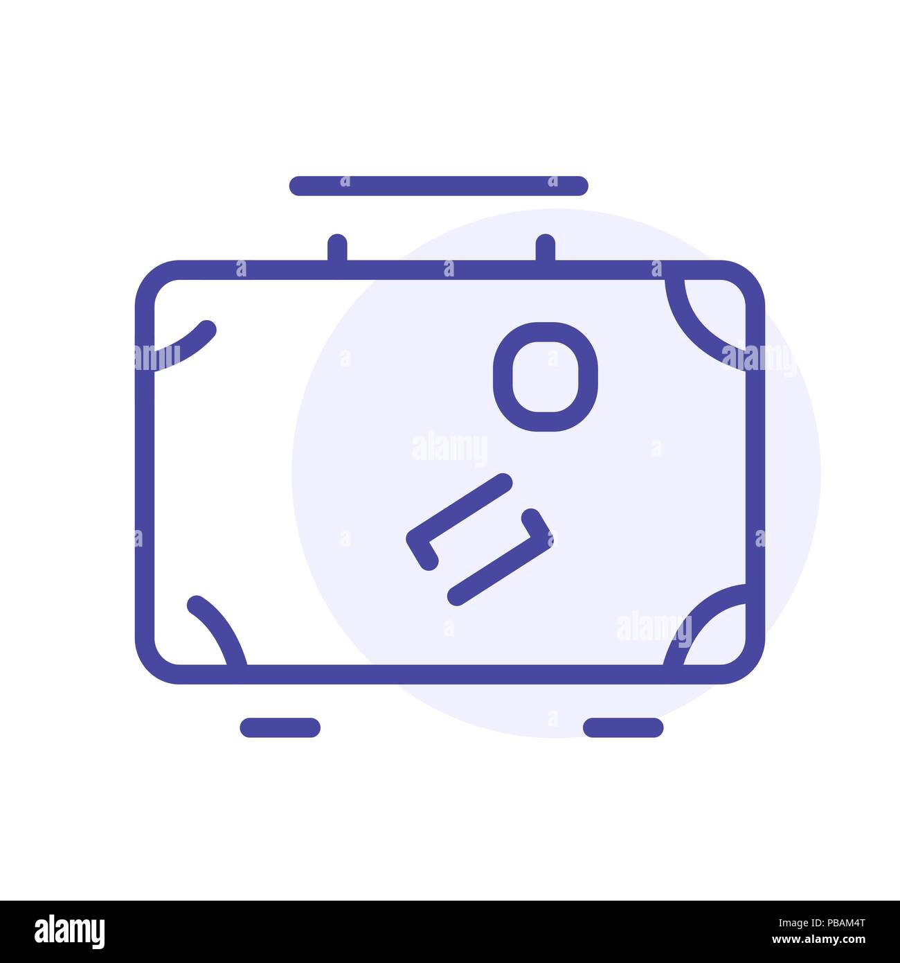 Bagages, valise, sac de voyage icône ligne. Vector web sign, bouton. Illustration de Vecteur