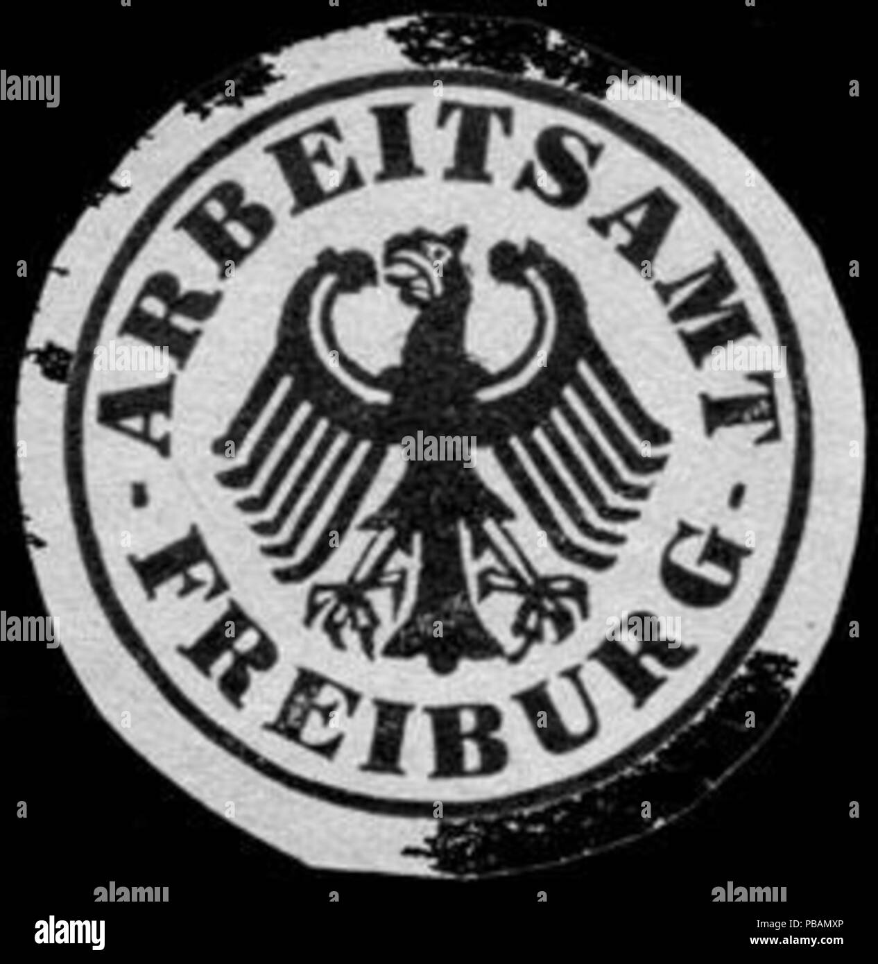 1324 Siegelmarke Arbeitsamt - Freiburg W0228006 Banque D'Images