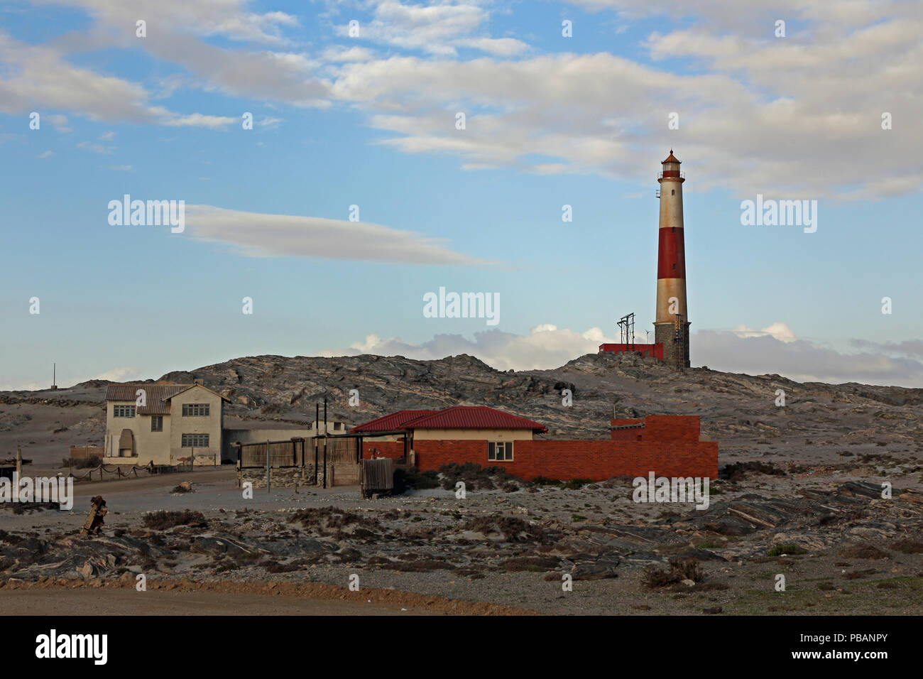 Diaz Point Lighthouse, Lüderitz, Namibie du sud. Banque D'Images