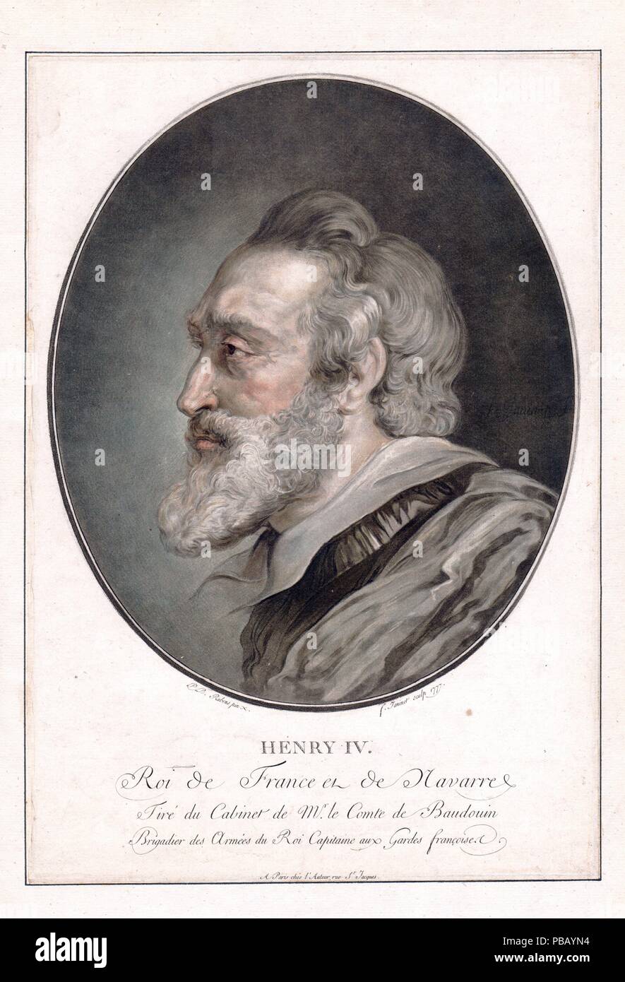 Le roi Henri IV de France. Musée : collection privée. Banque D'Images