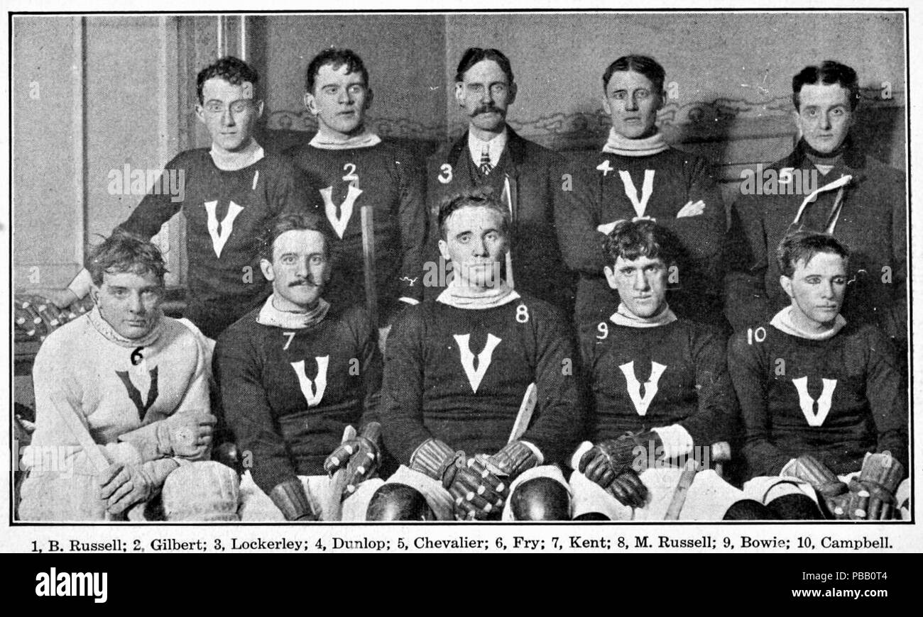 . Victorias de Montréal Club de hockey sur glace autour de 1905. vers 1905 1056 Victorias de Montréal Hockey Club Banque D'Images