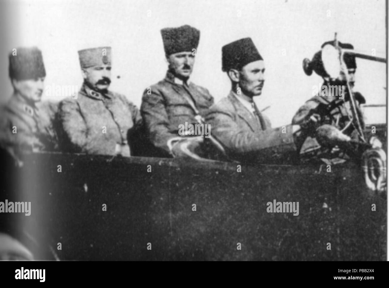 1072 Mustafa Kemal et ses collaborateurs entre Smyrne le 10 septembre 1922 Banque D'Images