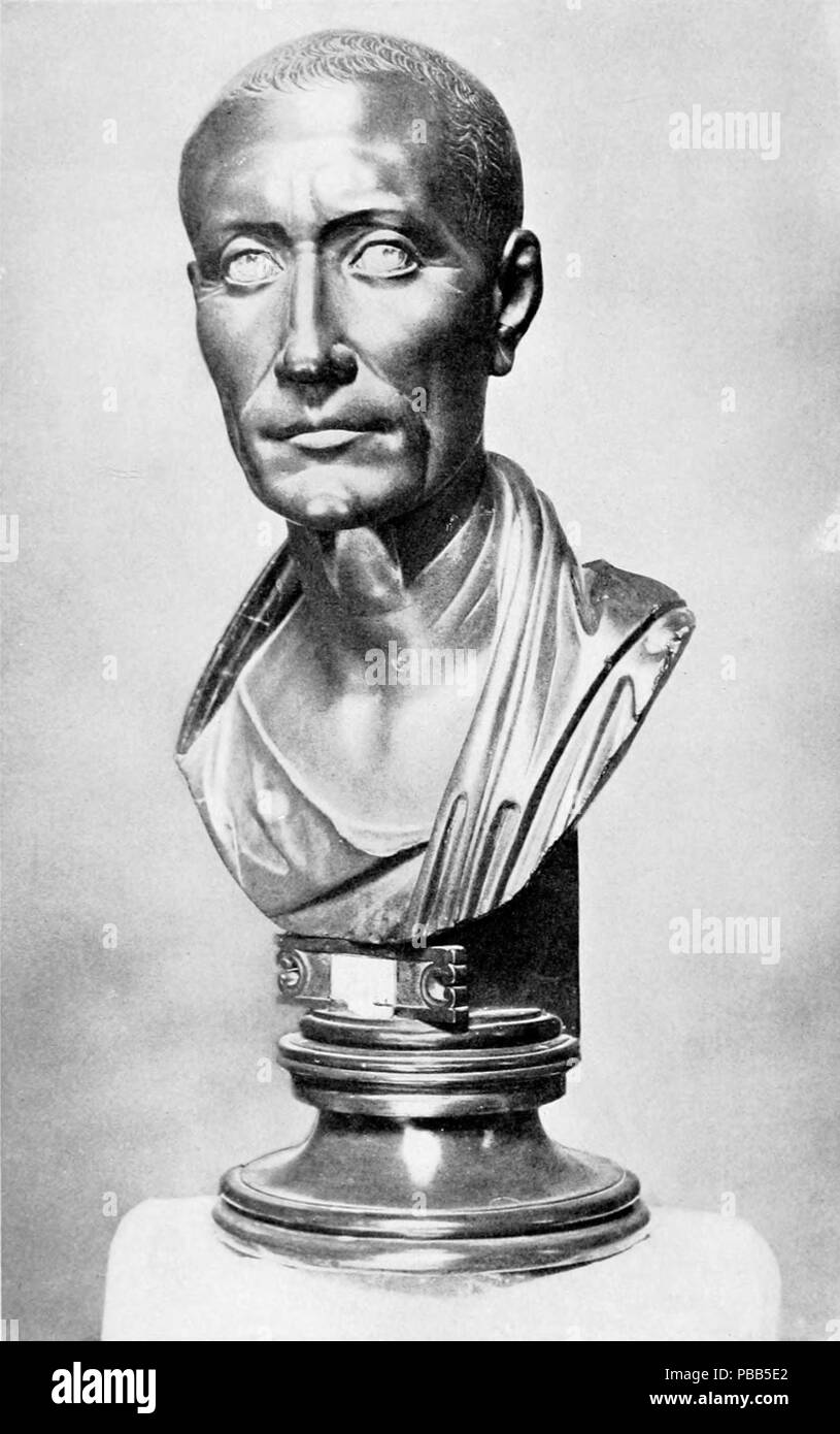 1101 NIE 1905 Gaius Julius Caesar (buste en bronze) Banque D'Images