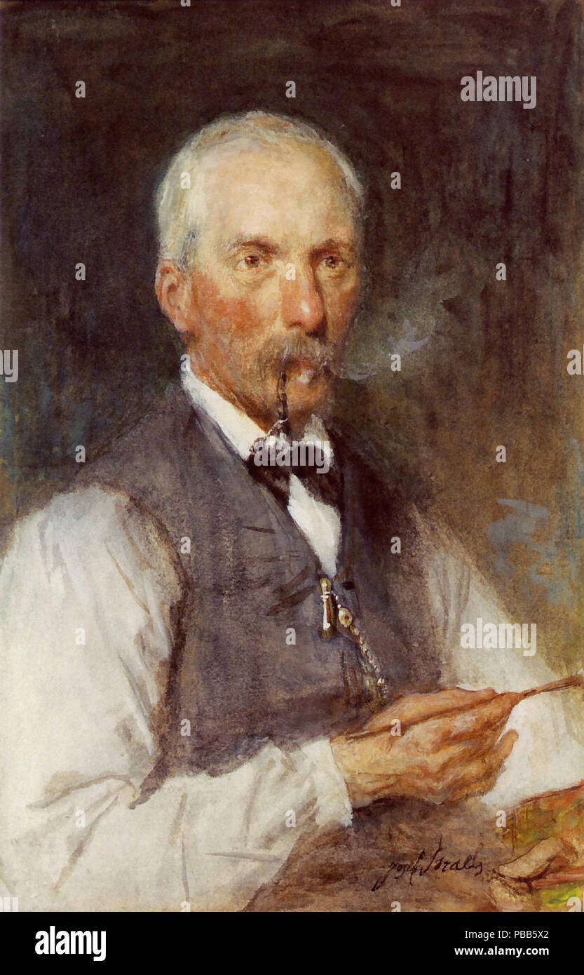 Jozef Israels - Portret Van J.H. Weissenbruch Banque D'Images