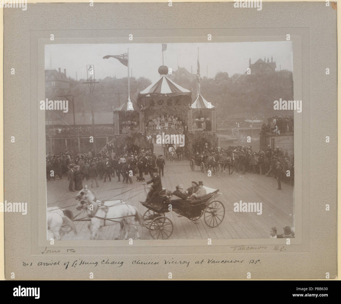 1104 N° 1 l'arrivée de Li Hung Chang, Vice-roi chinois à Vancouver (C.-B.) UNE PHOTO (HS85-10-8780) Banque D'Images