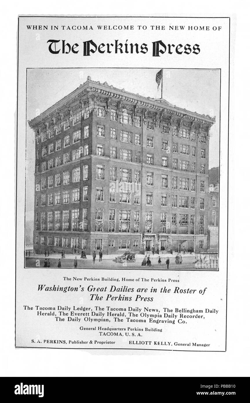 1127 guide officiel à l'exposition Alaska-Yukon-Pacific - Seattle, Washington, 1 juin au 16 octobre 1909 - à l'intérieur du couvercle Banque D'Images